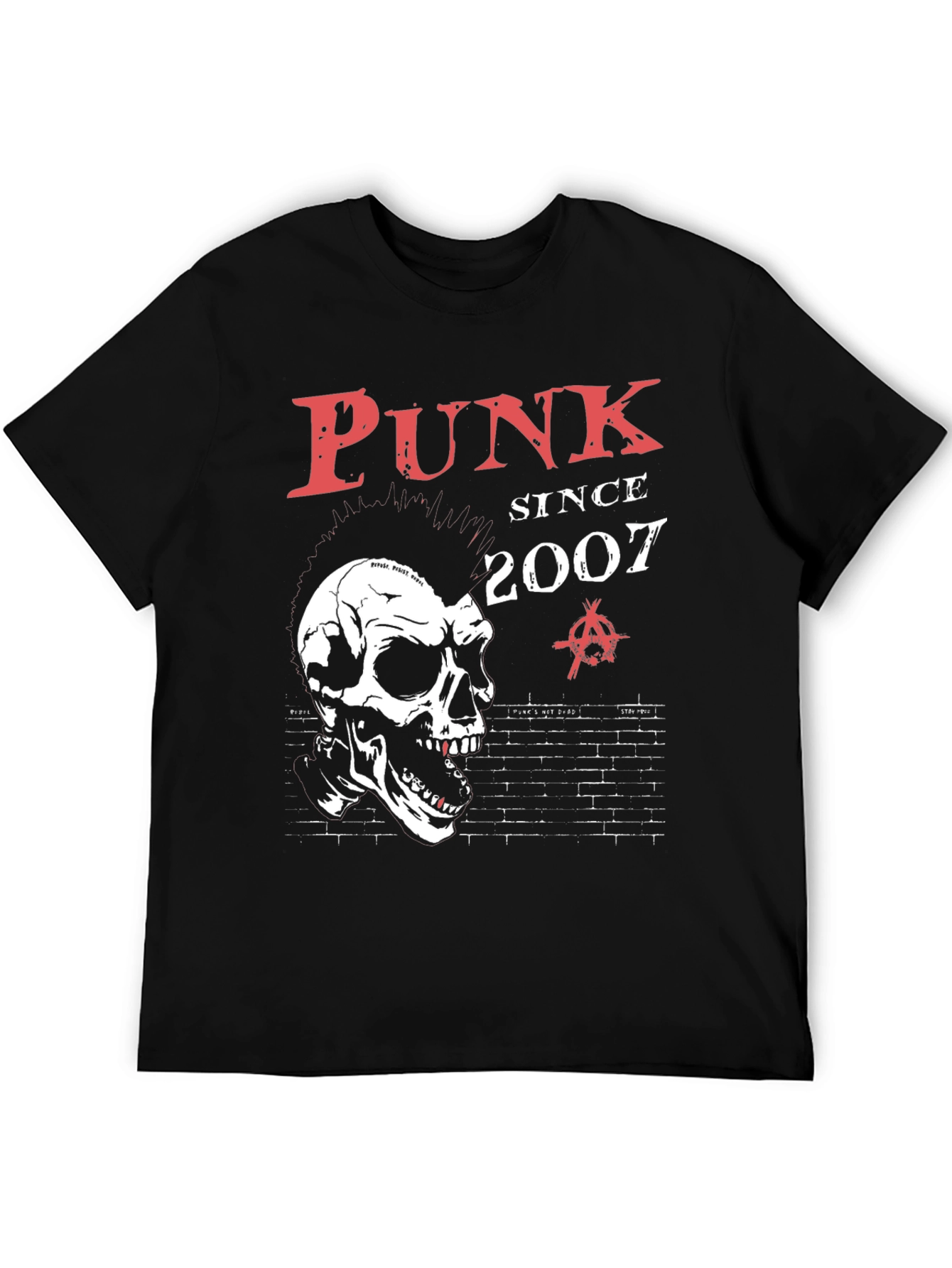 Punk Since 2007 Skull Graphic T-Shirt