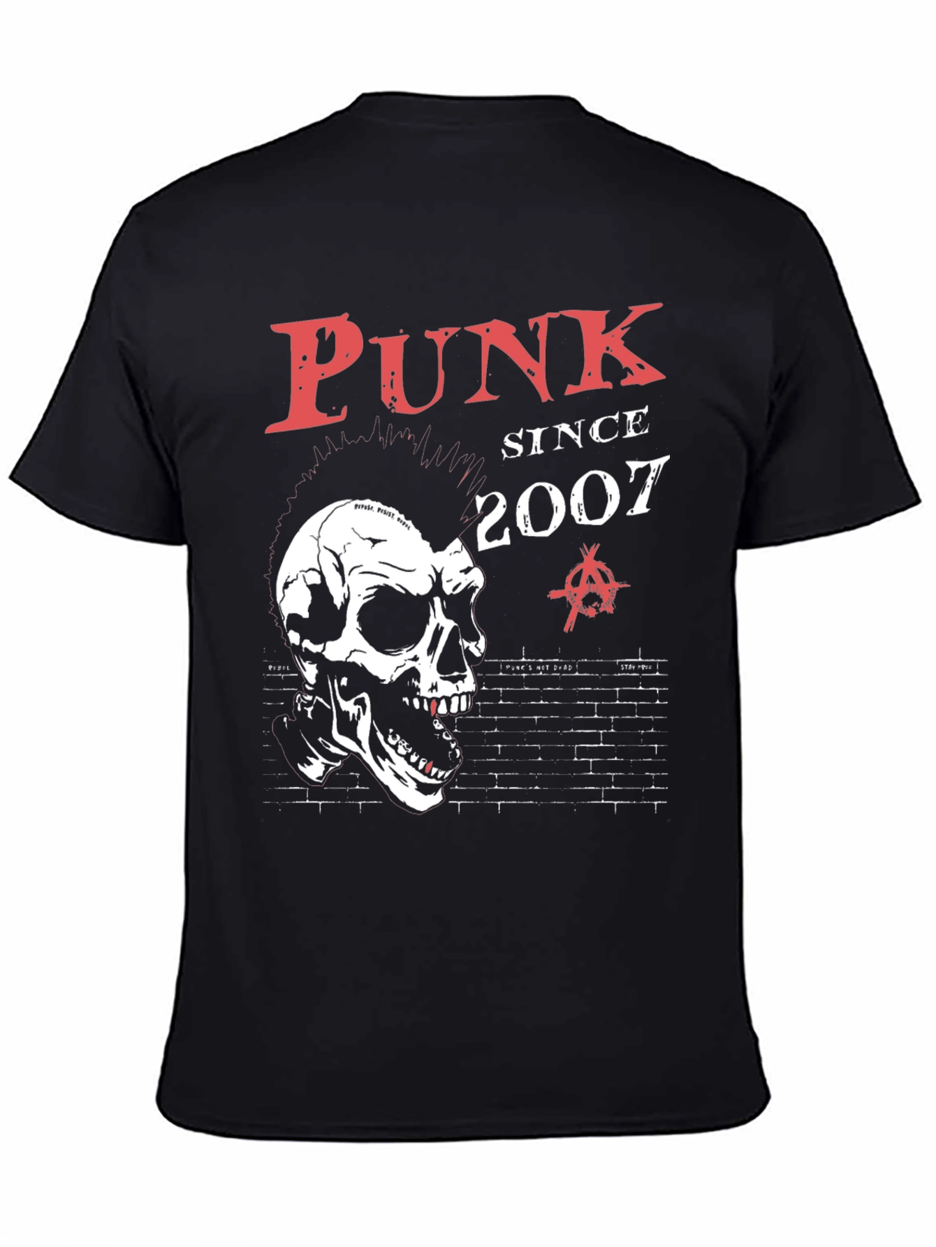 Punk Since 2007 Skull Graphic T-Shirt