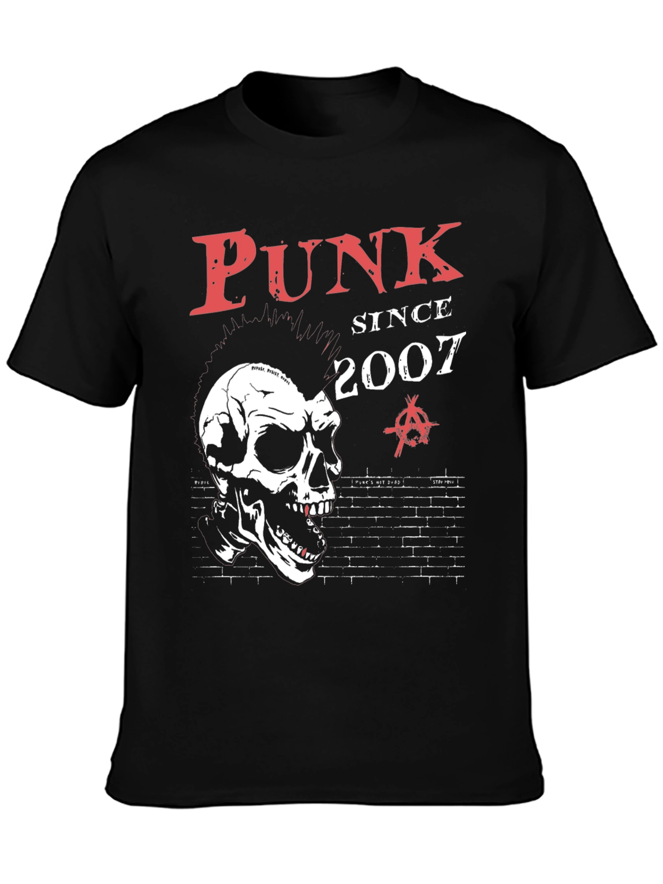 Punk Since 2007 Skull Graphic T-Shirt