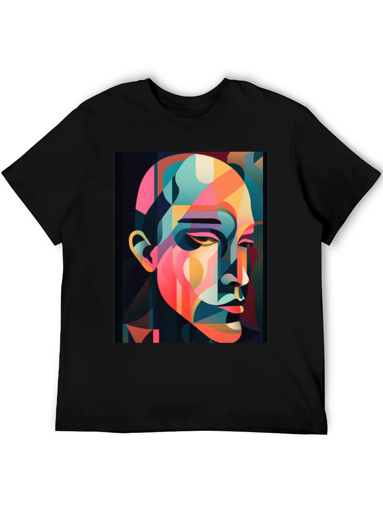 Abstract Geometric Portrait T-Shirt