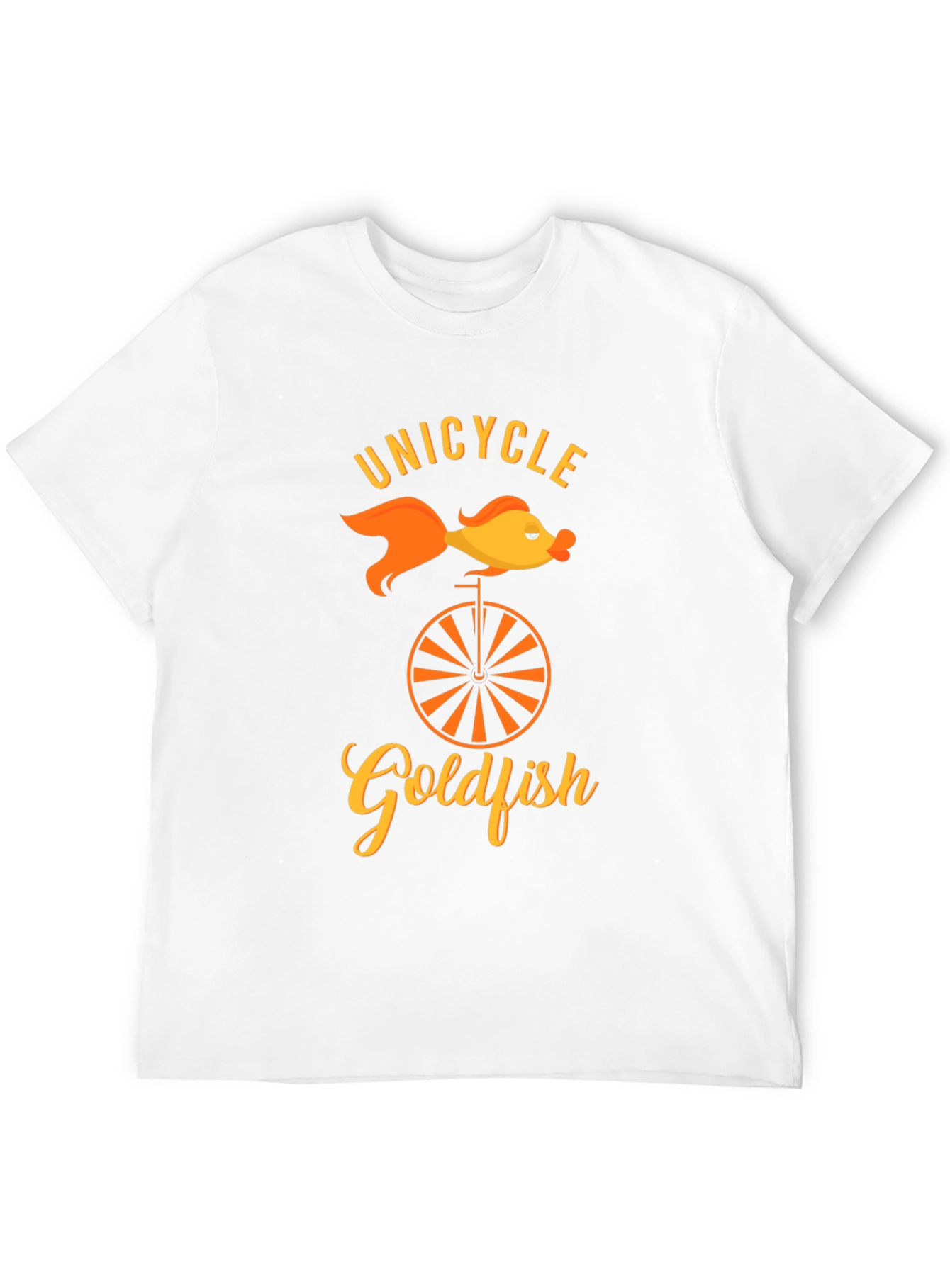 Unicycle Goldfish Graphic Tee - Unique Humor T-Shirt