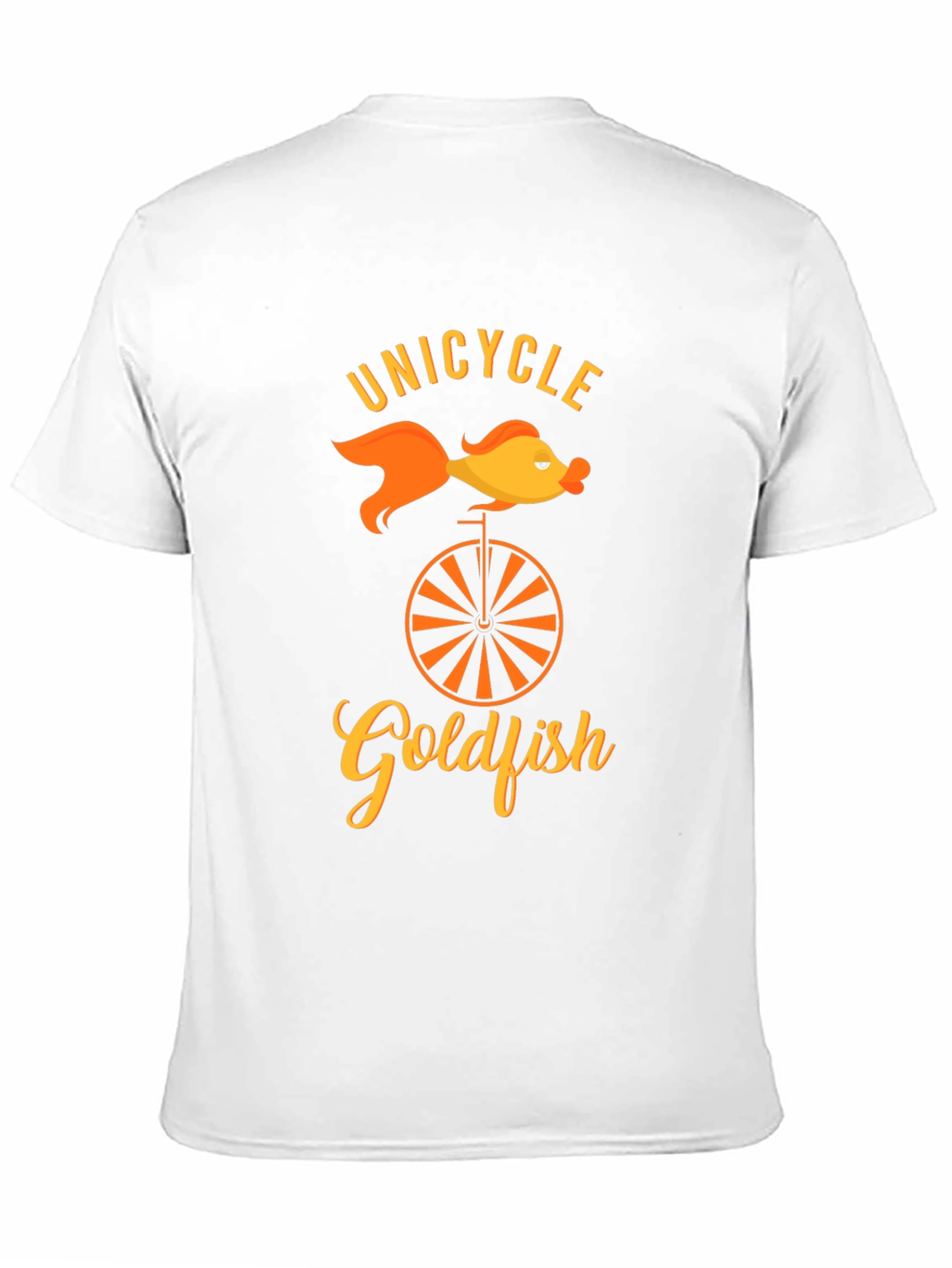 Unicycle Goldfish Graphic Tee - Unique Humor T-Shirt