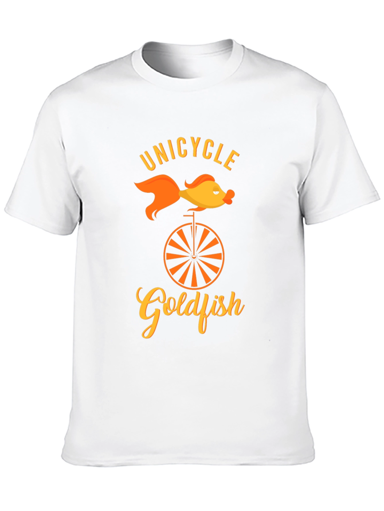 Unicycle Goldfish Graphic Tee - Unique Humor T-Shirt