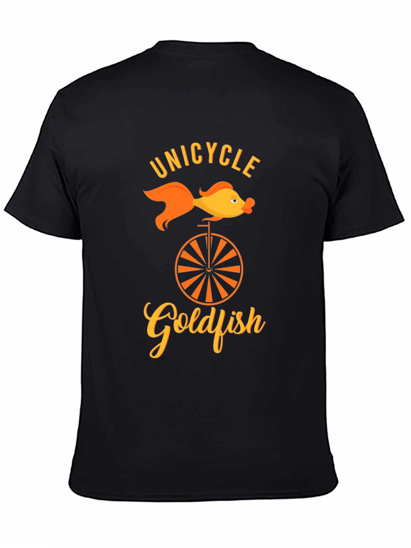 Unicycle Goldfish Graphic Tee - Unique Humor T-Shirt