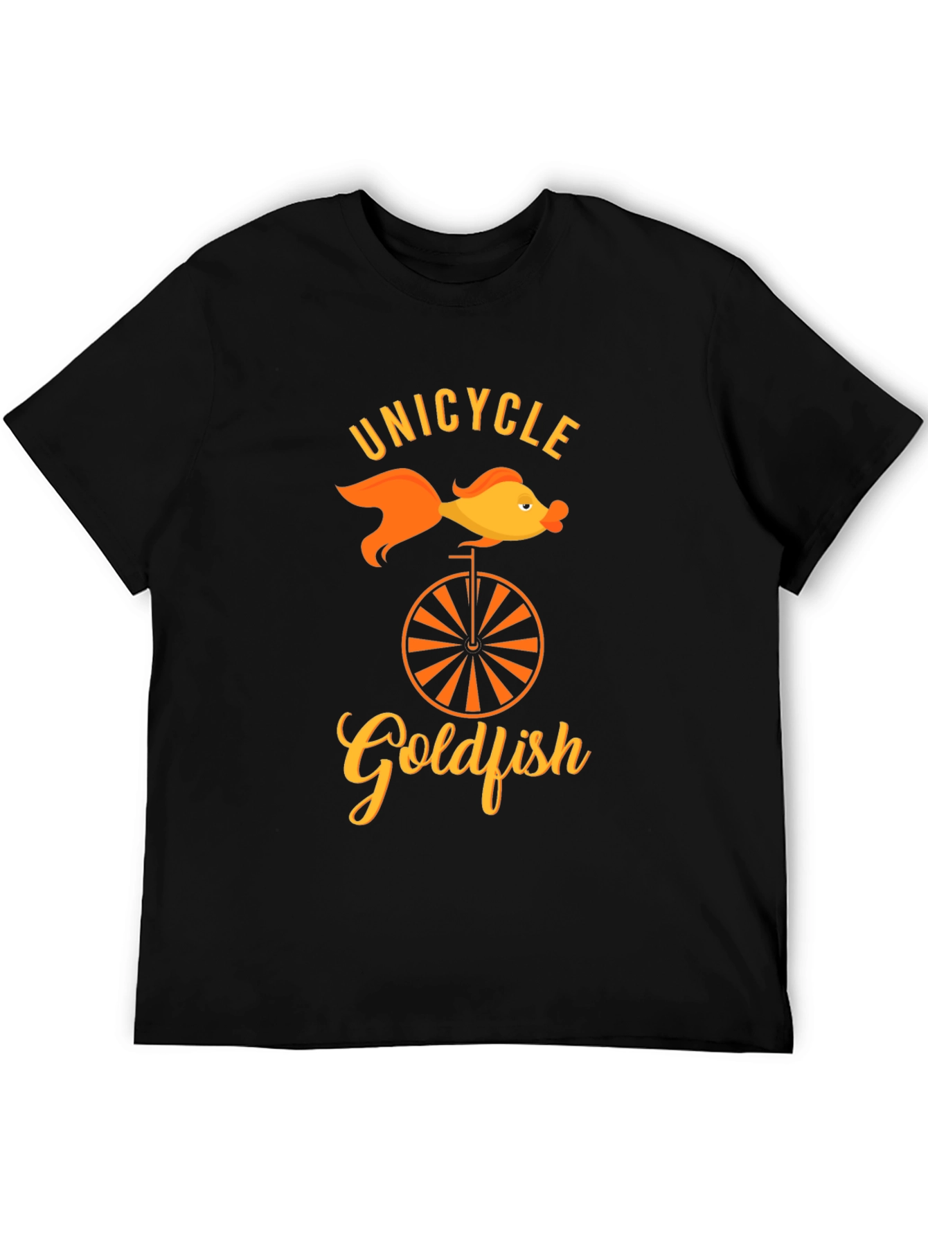 Unicycle Goldfish Graphic Tee - Unique Humor T-Shirt