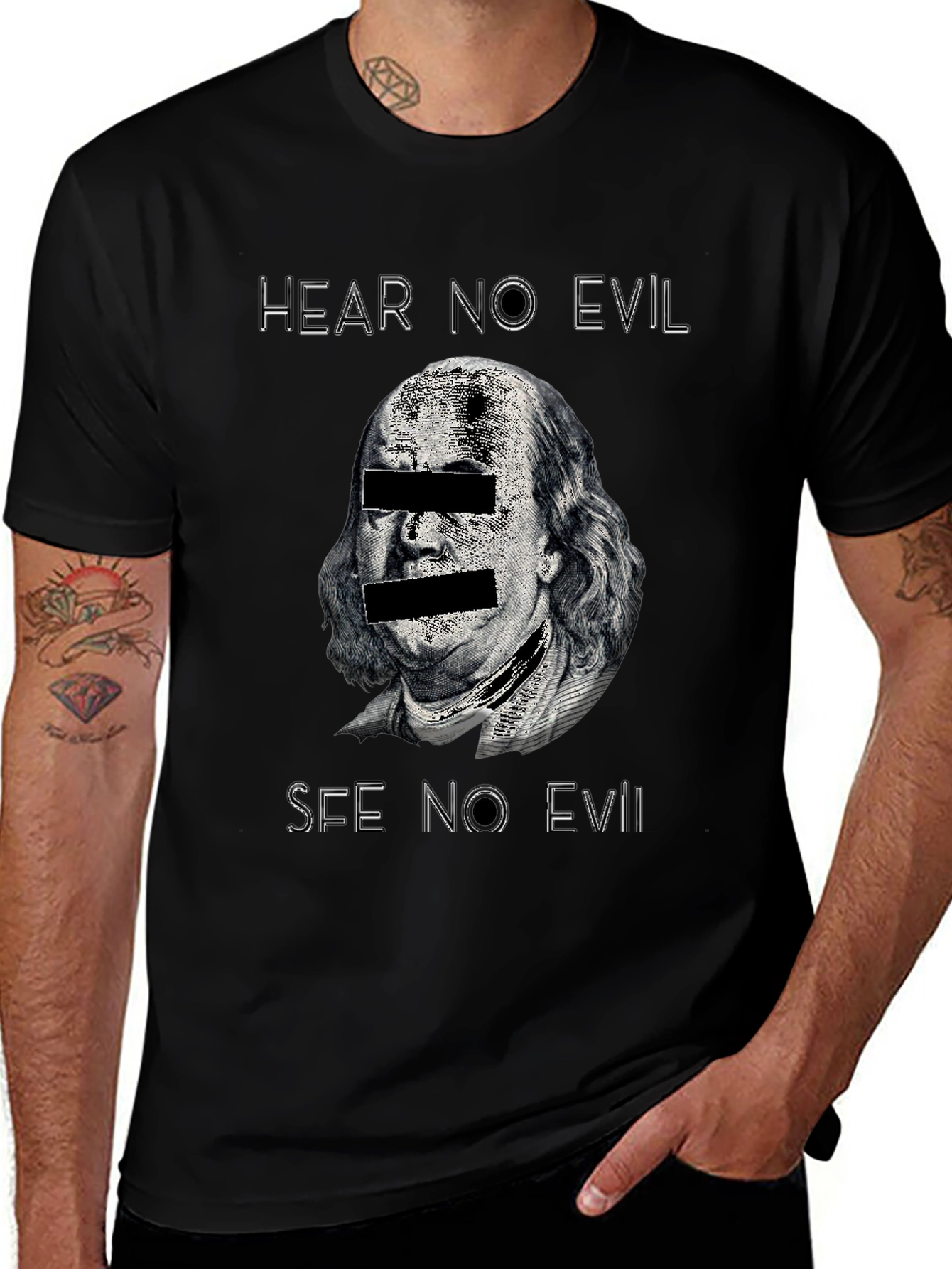 Hear No Evil See No Evil Graphic T-Shirt