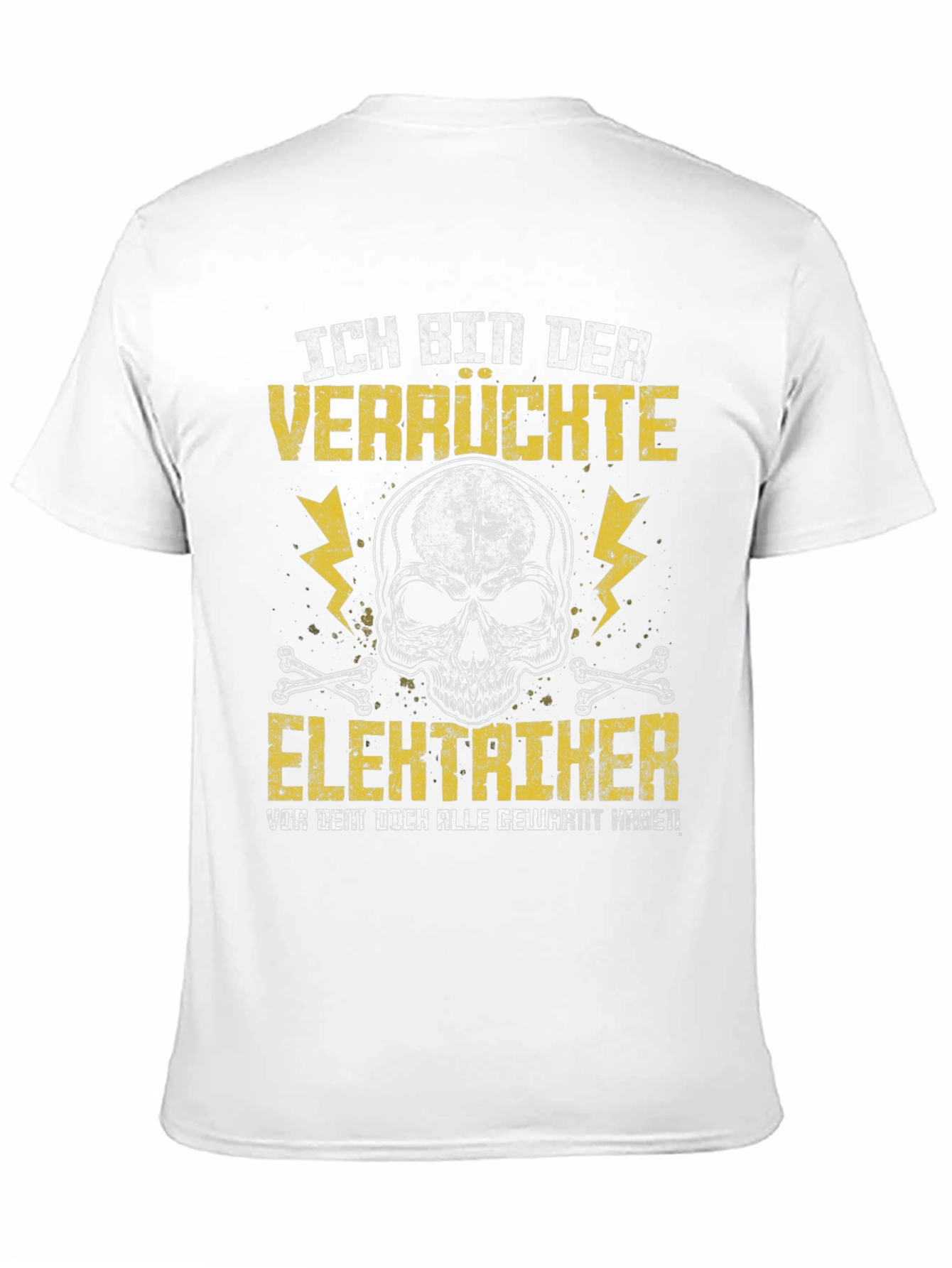Crazy Electrician Skull T-Shirt - Funny Graphic Tee