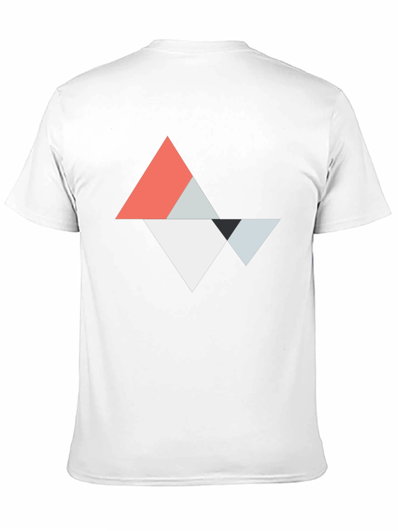 Geometric Triangle Graphic Tee - Modern Casual Top