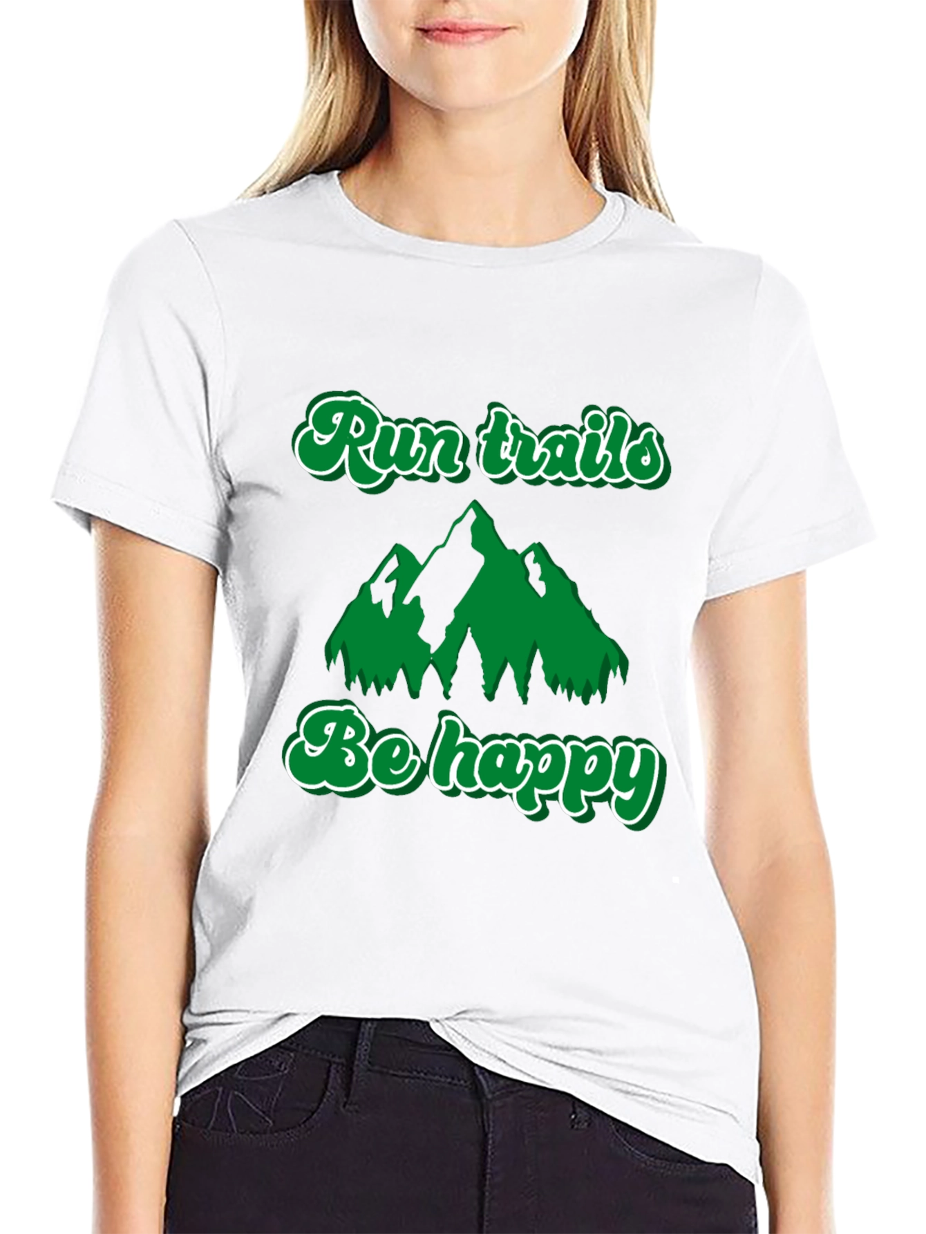 Run Trails Be Happy T-Shirt: Outdoor Adventure Tee