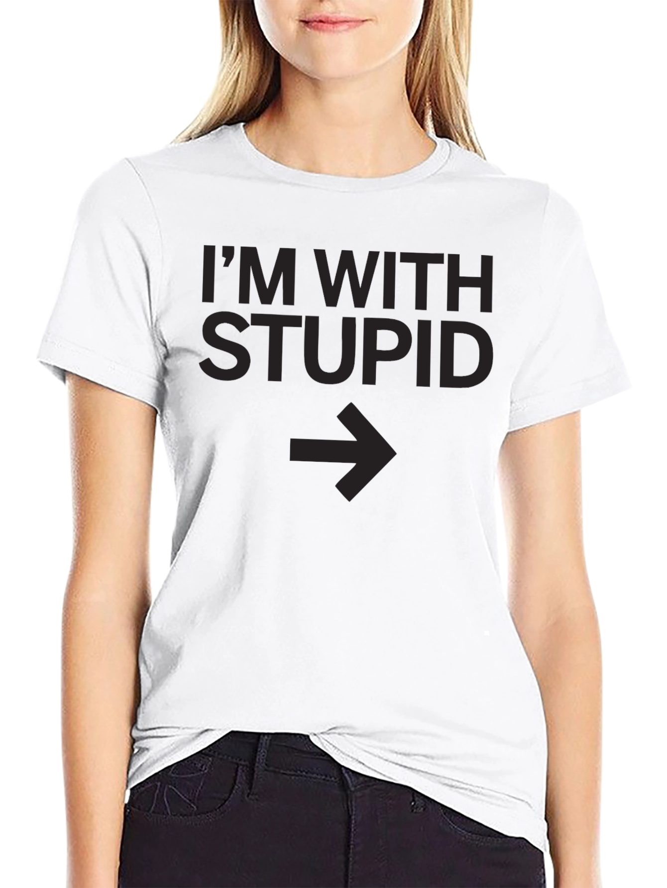 Im With Stupid Graphic Tee - Point the Way!