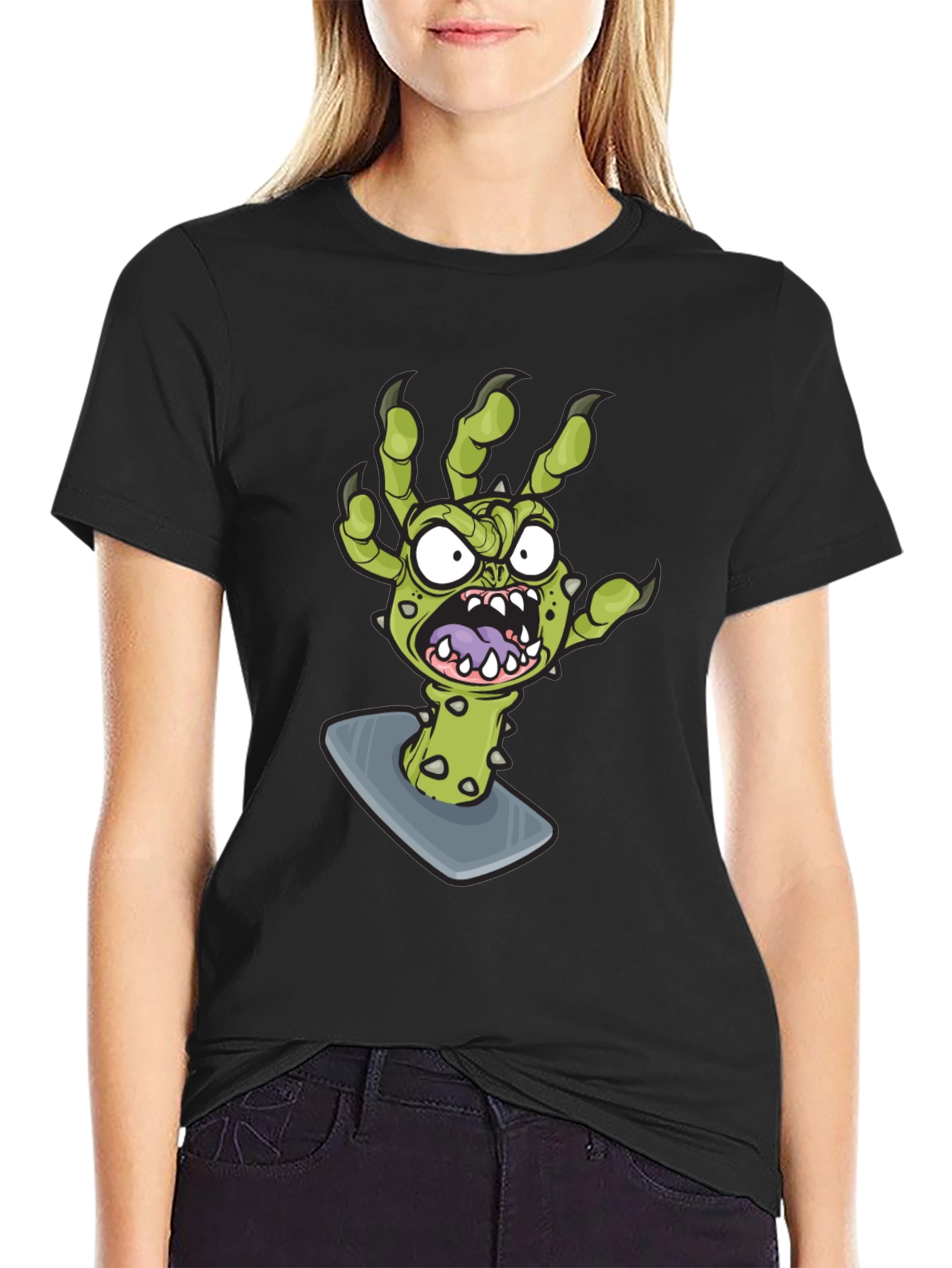 Monster Hand Graphic Tee - Black