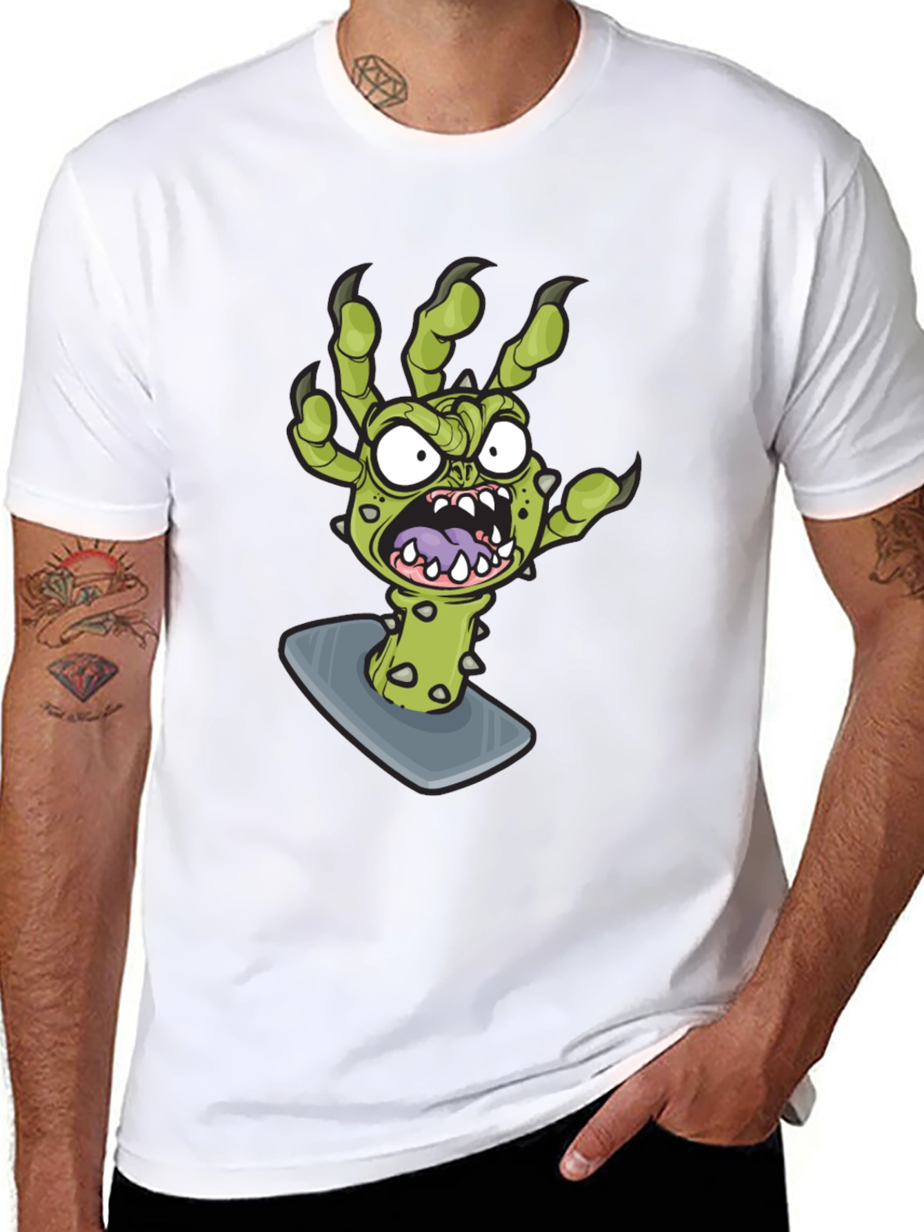 Monster Hand Graphic Tee - Black