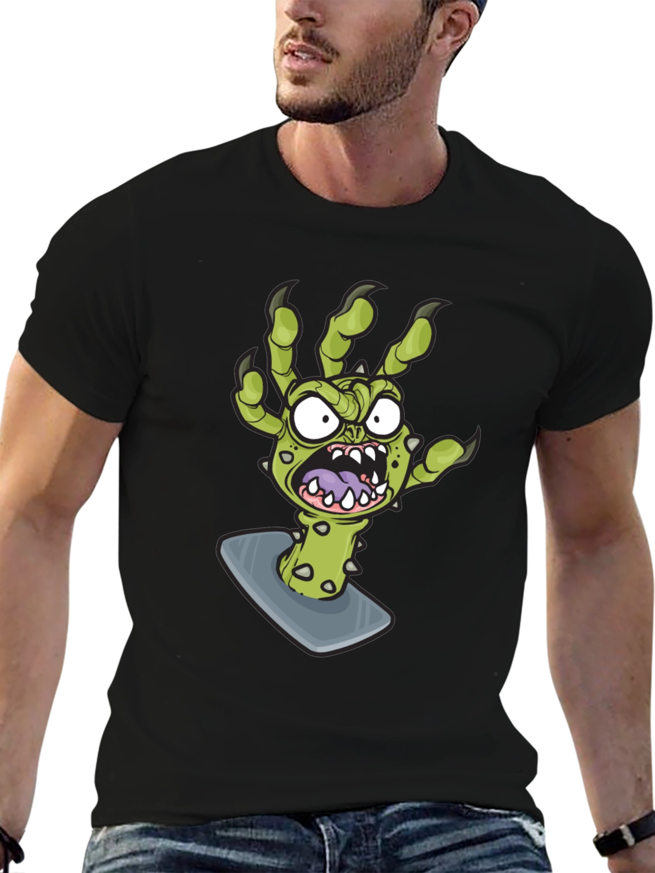 Monster Hand Graphic Tee - Black