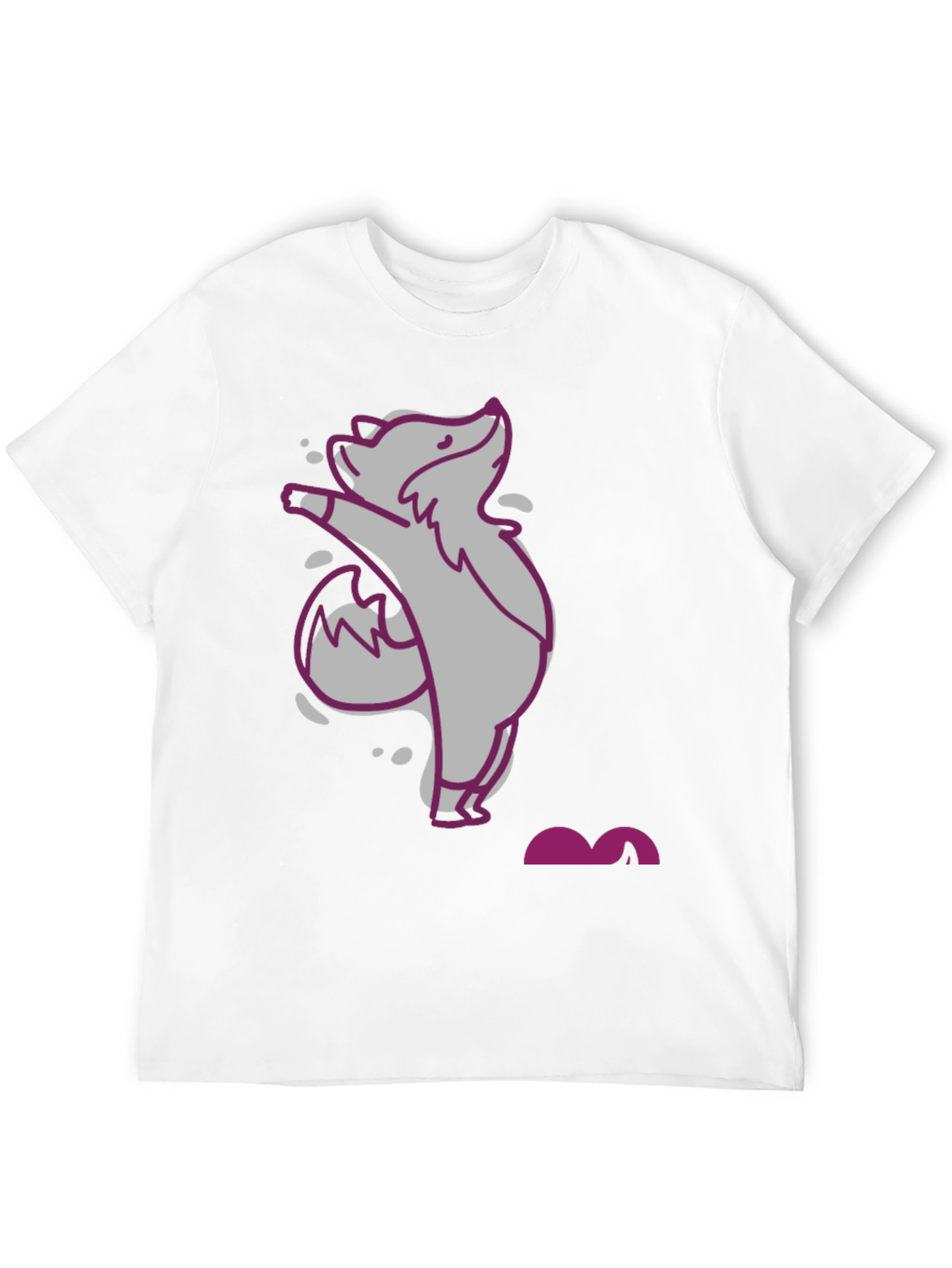 Cute Cartoon Fox Graphic Tee - Unisex