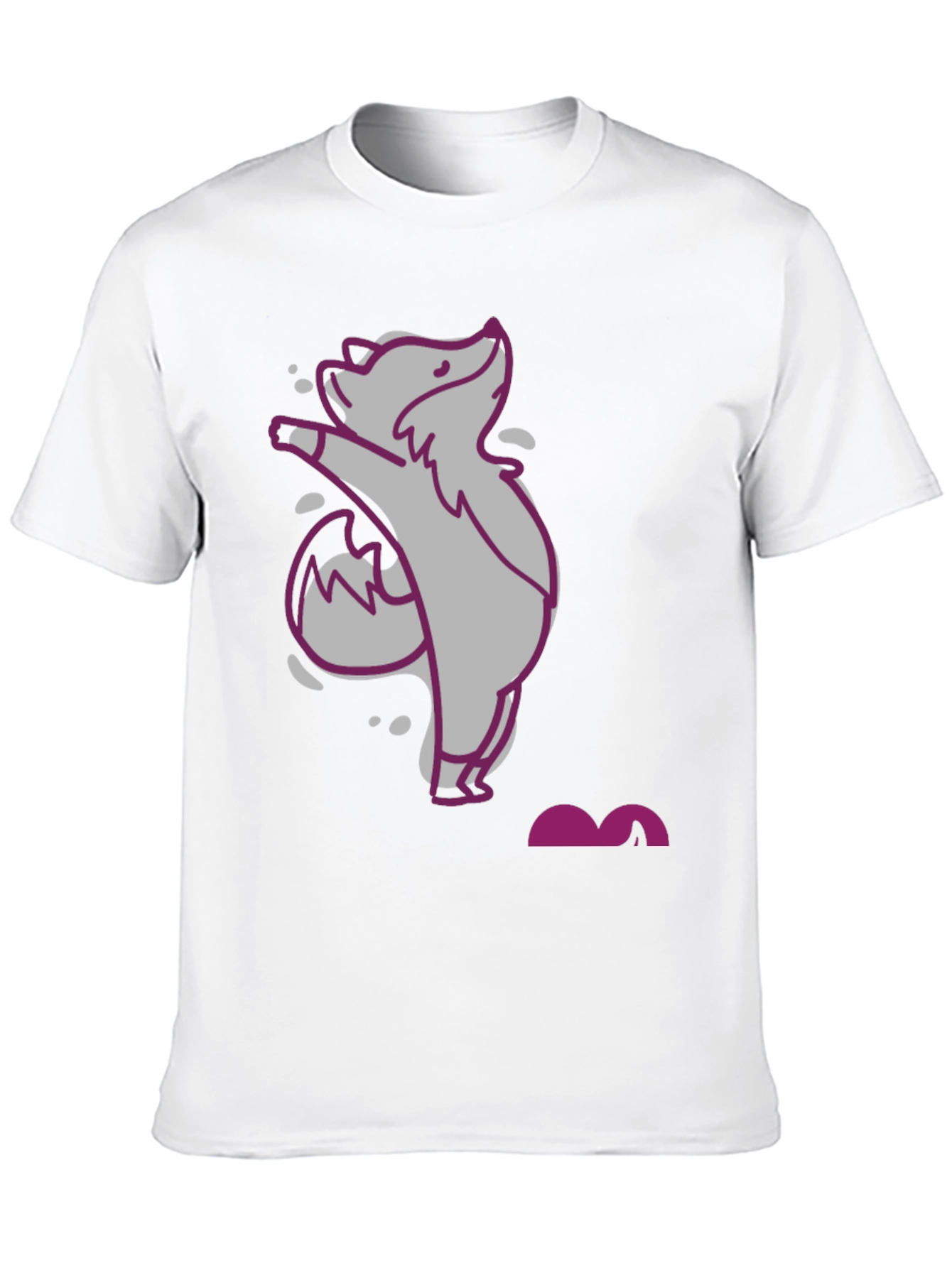 Cute Cartoon Fox Graphic Tee - Unisex