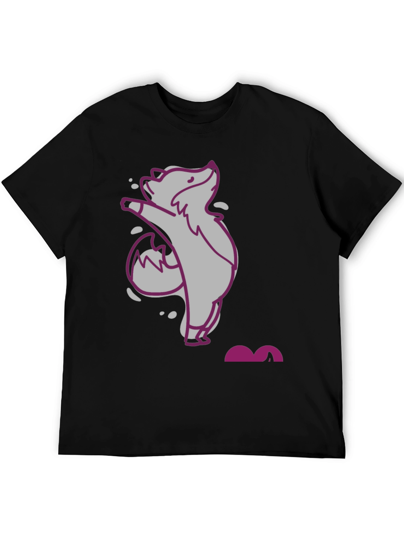 Cute Cartoon Fox Graphic Tee - Unisex