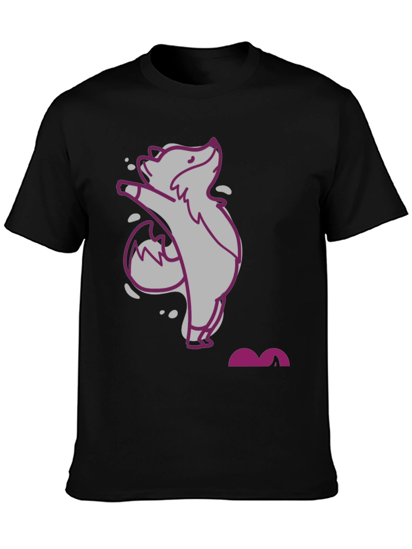 Cute Cartoon Fox Graphic Tee - Unisex