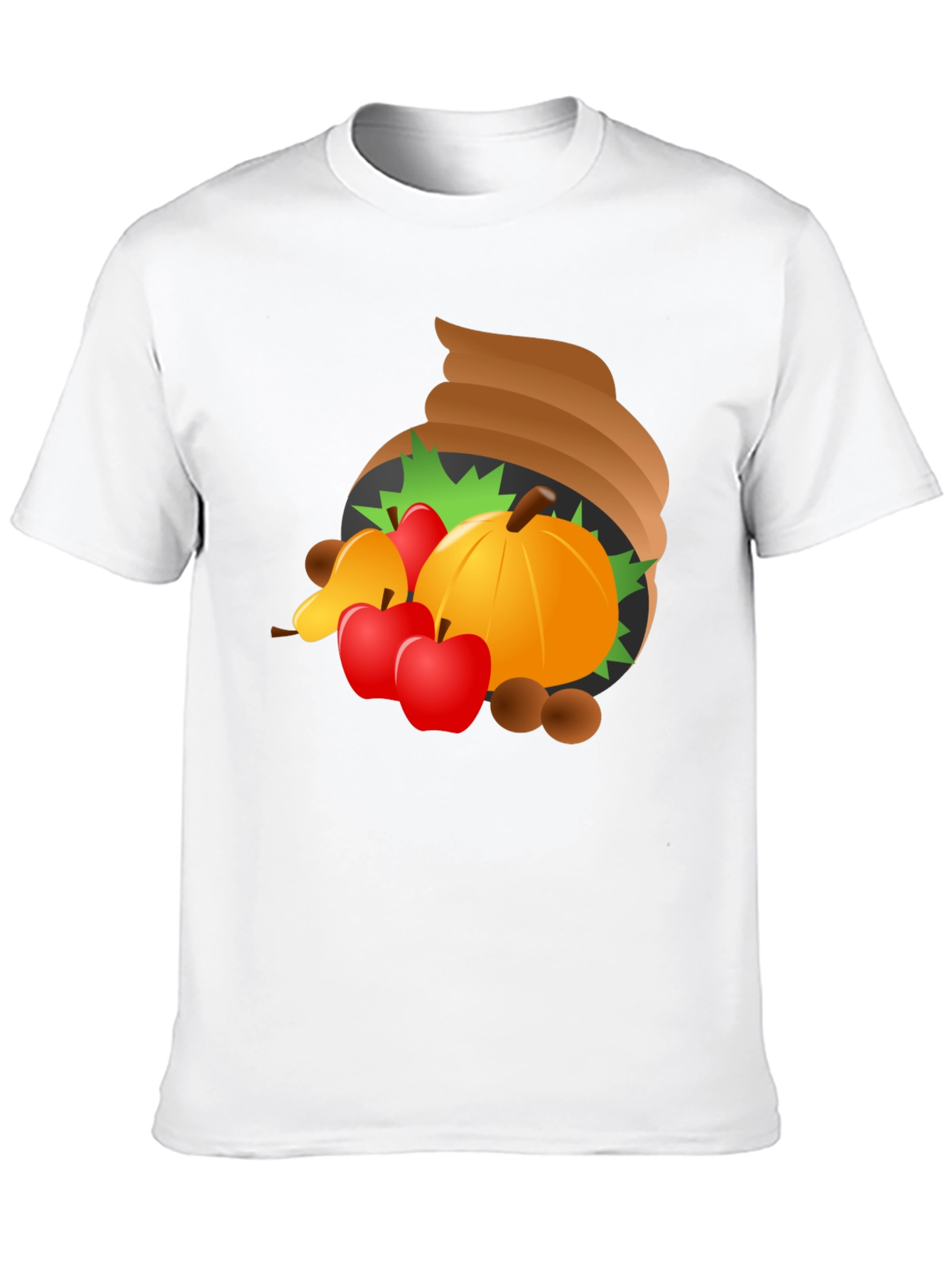 Thanksgiving Cornucopia Mens Black T-Shirt