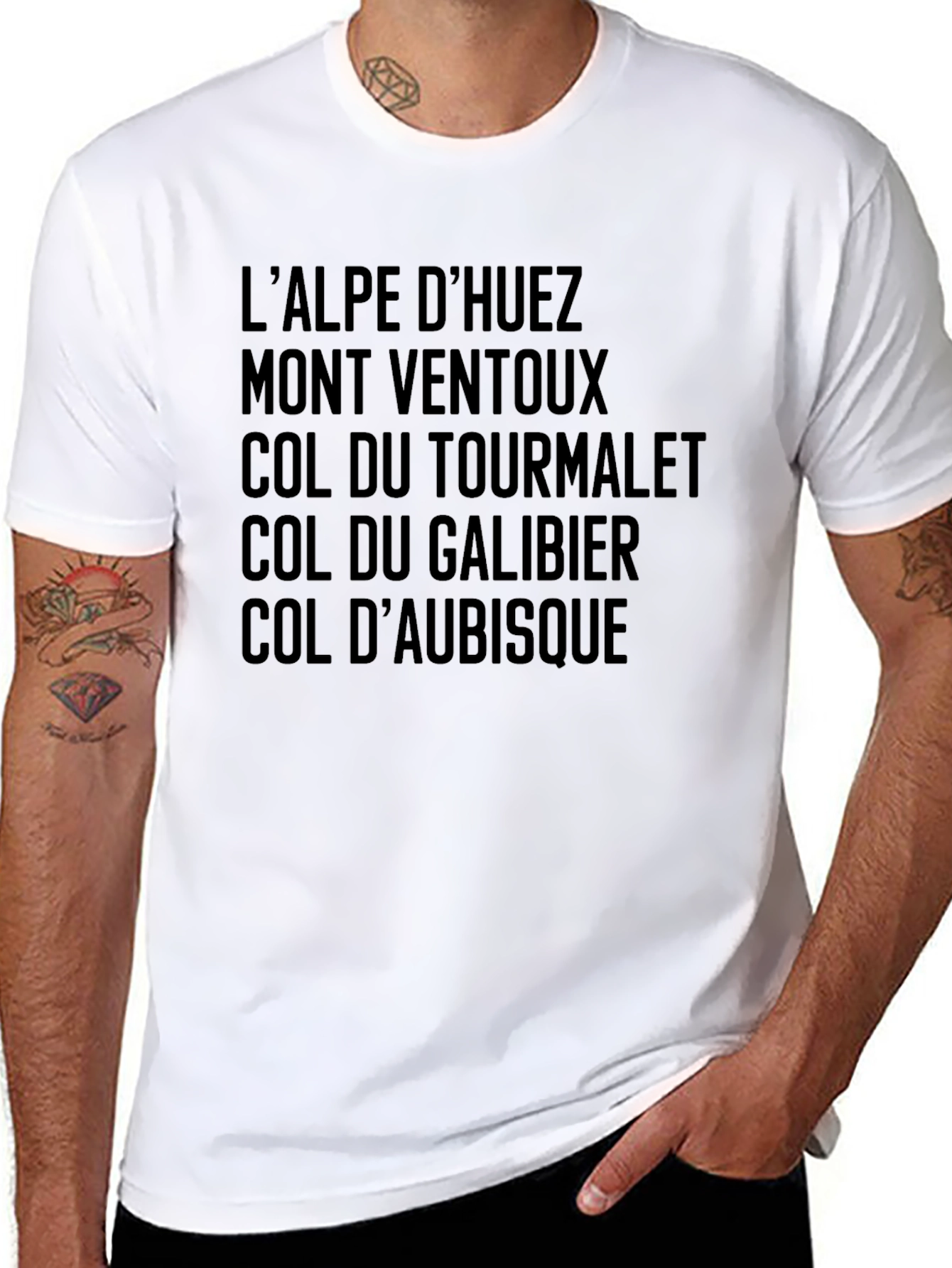 Cycling Climb T-Shirt - LAlpe dHuez Mont Ventoux