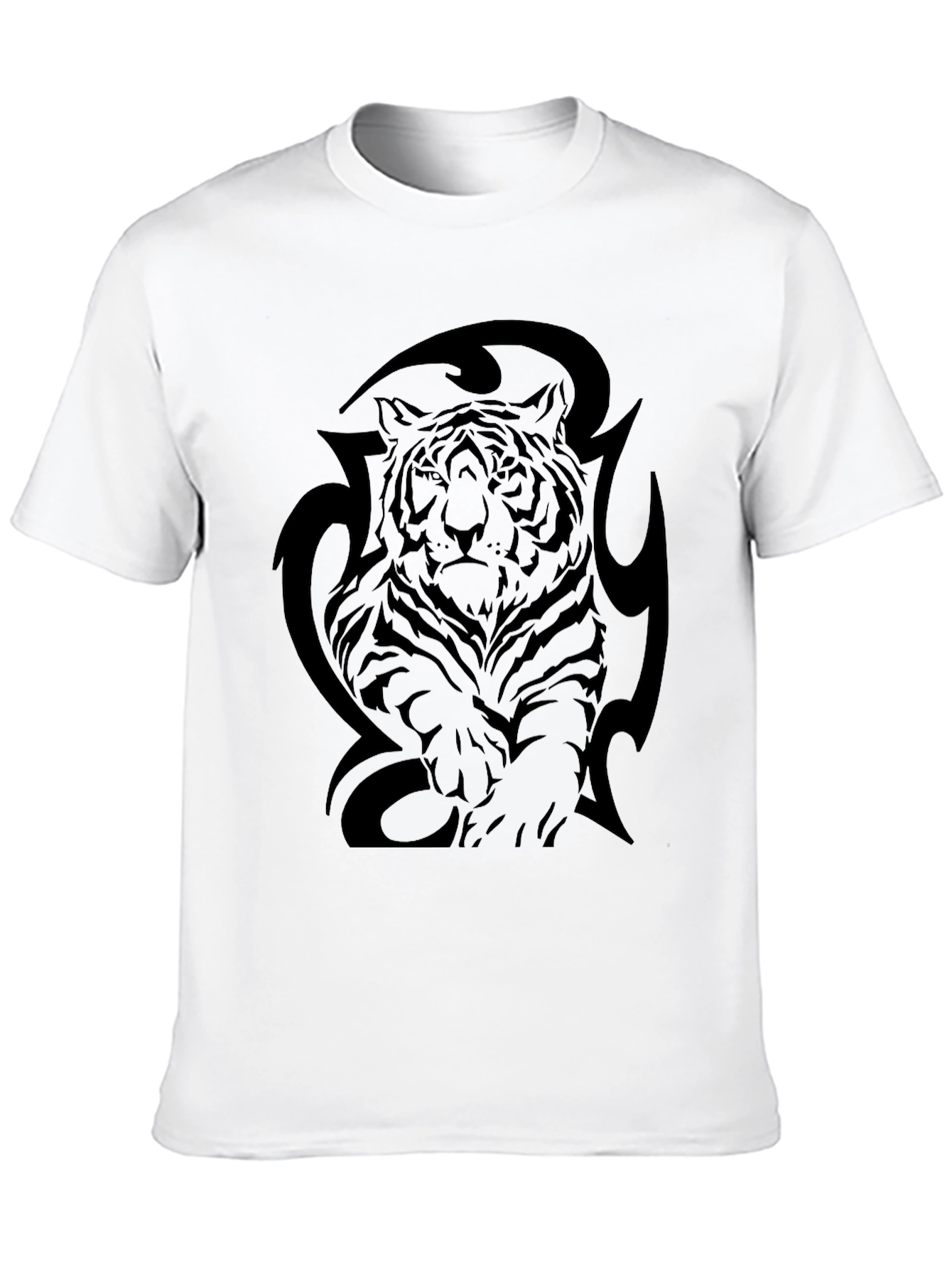 Tiger Tattoo Graphic Black T-Shirt