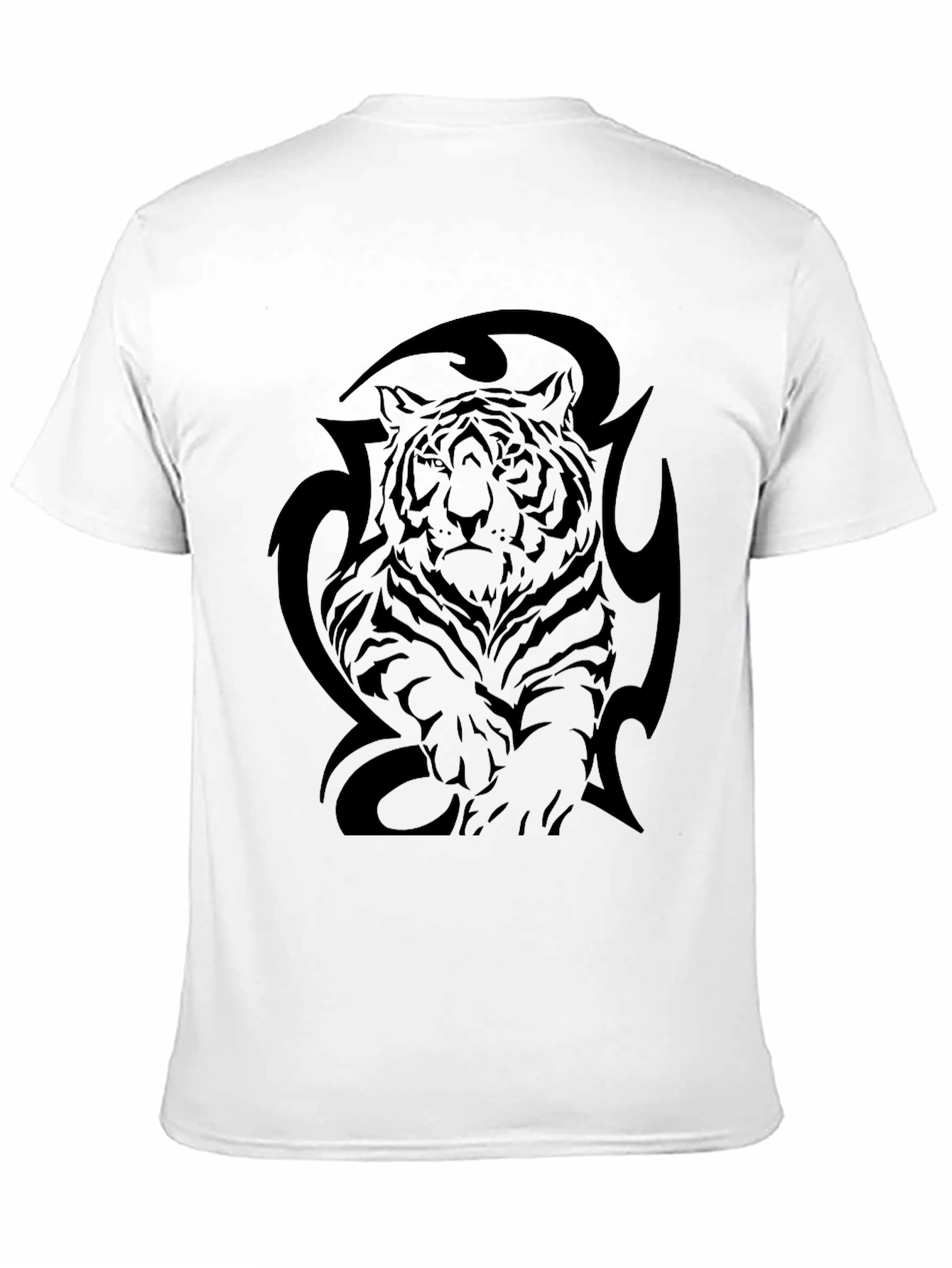 Tiger Tattoo Graphic Black T-Shirt
