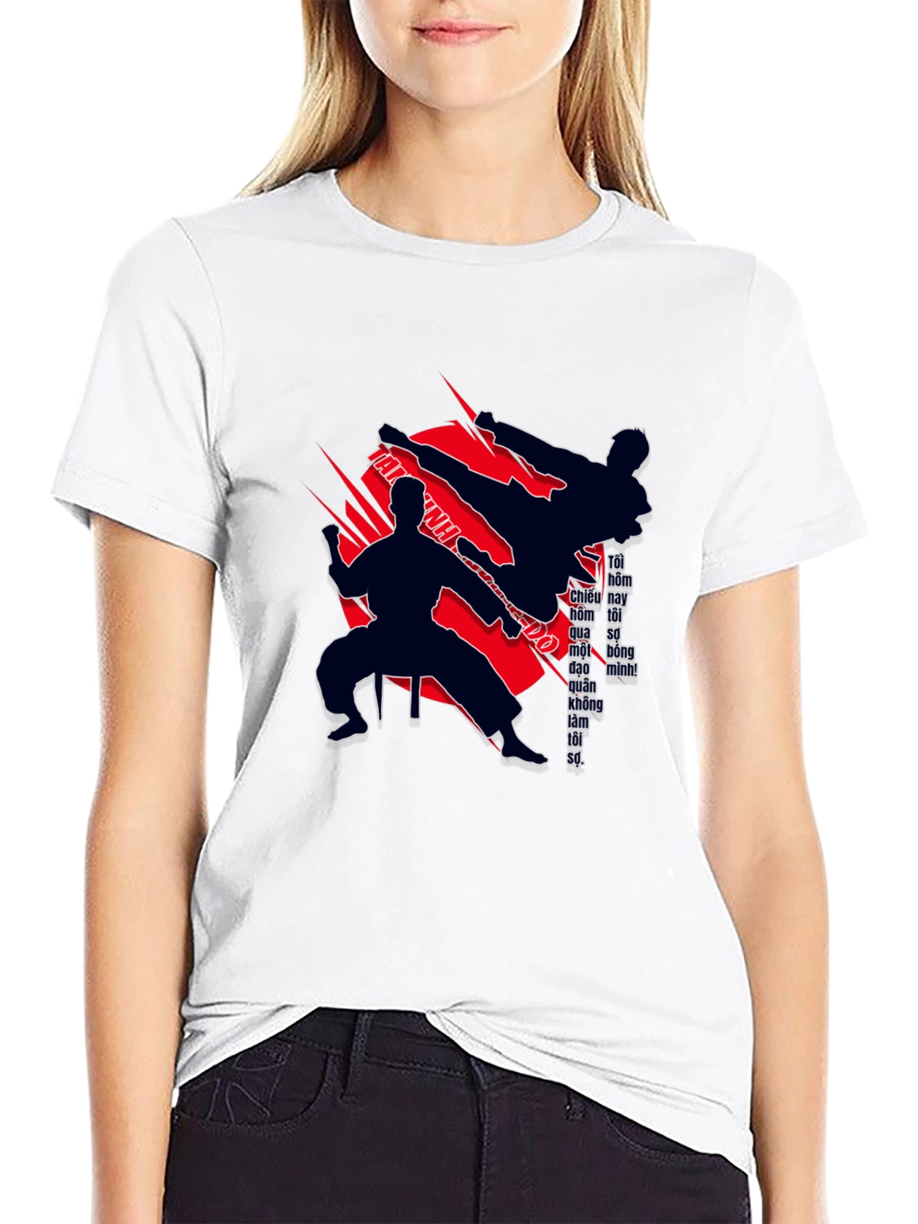 Martial Arts Silhouette Graphic T-Shirt