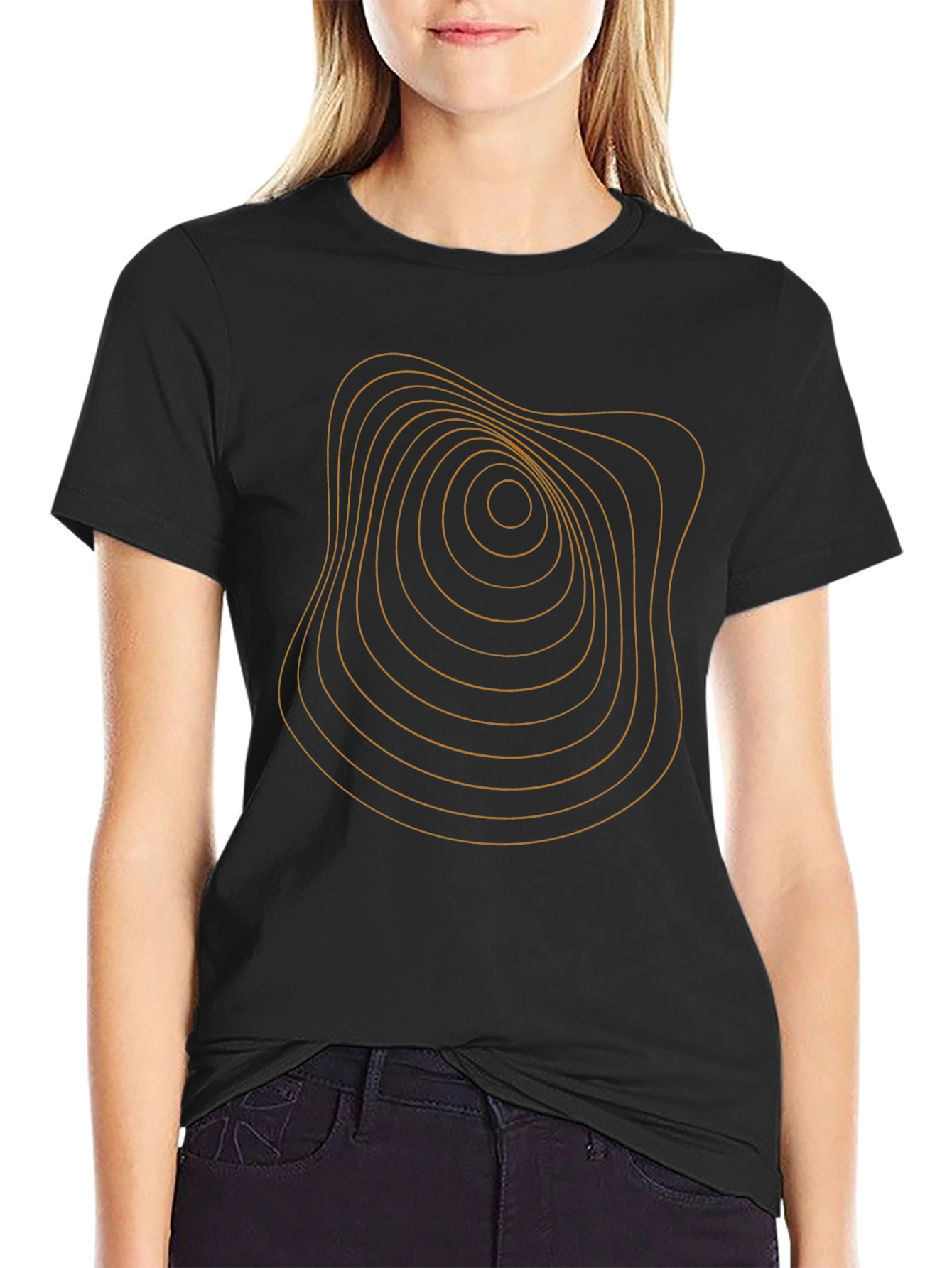 Abstract Graphic Tee - Black
