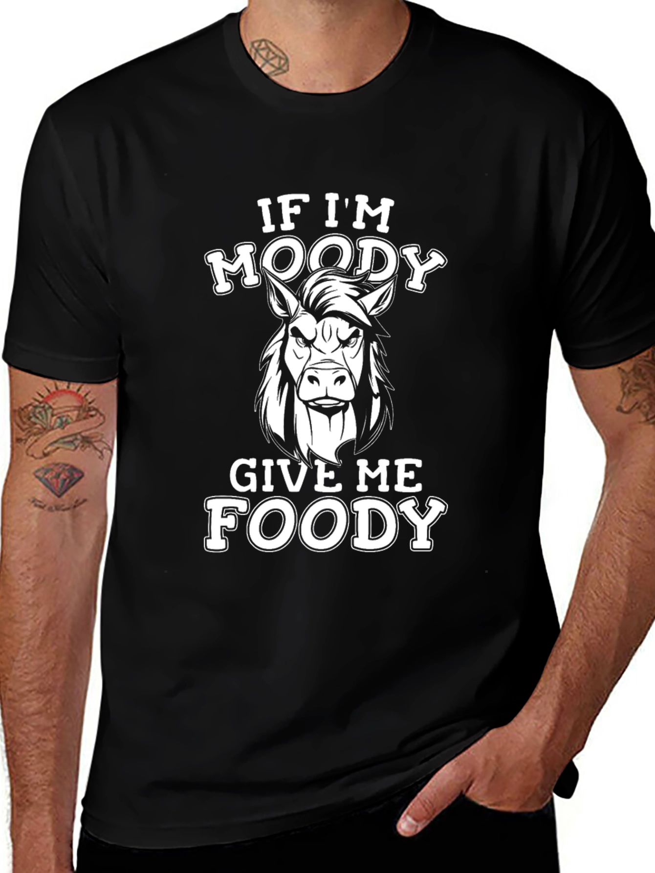 Moody Horse T-Shirt - Foody Humor