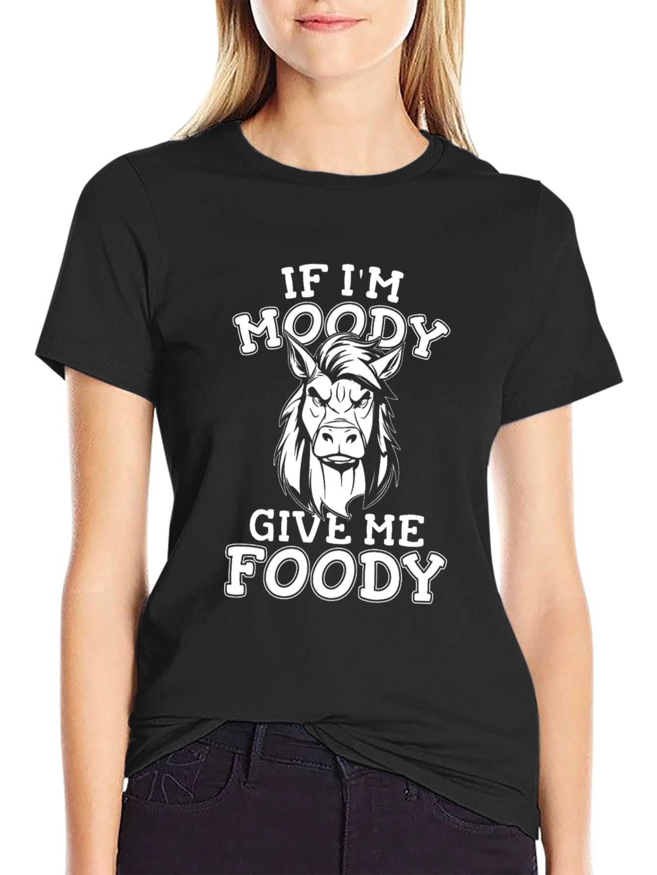 Moody Horse T-Shirt - Foody Humor