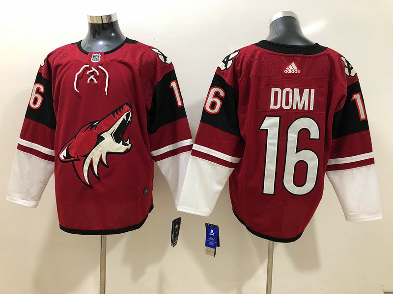 Men's Arizona Coyotes Max Domi #16 Red Breakaway Player Jerseys
