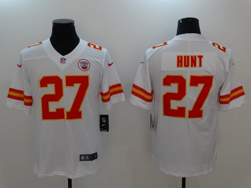 Men's Kansas City Chiefs Karim Hunt #27 White Game Jerseys