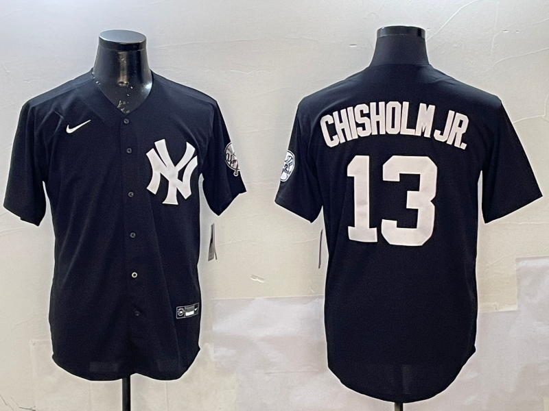 Men's New York Yankees Jazz Chisholm Jr. #13 Black Replica Player Jerseys