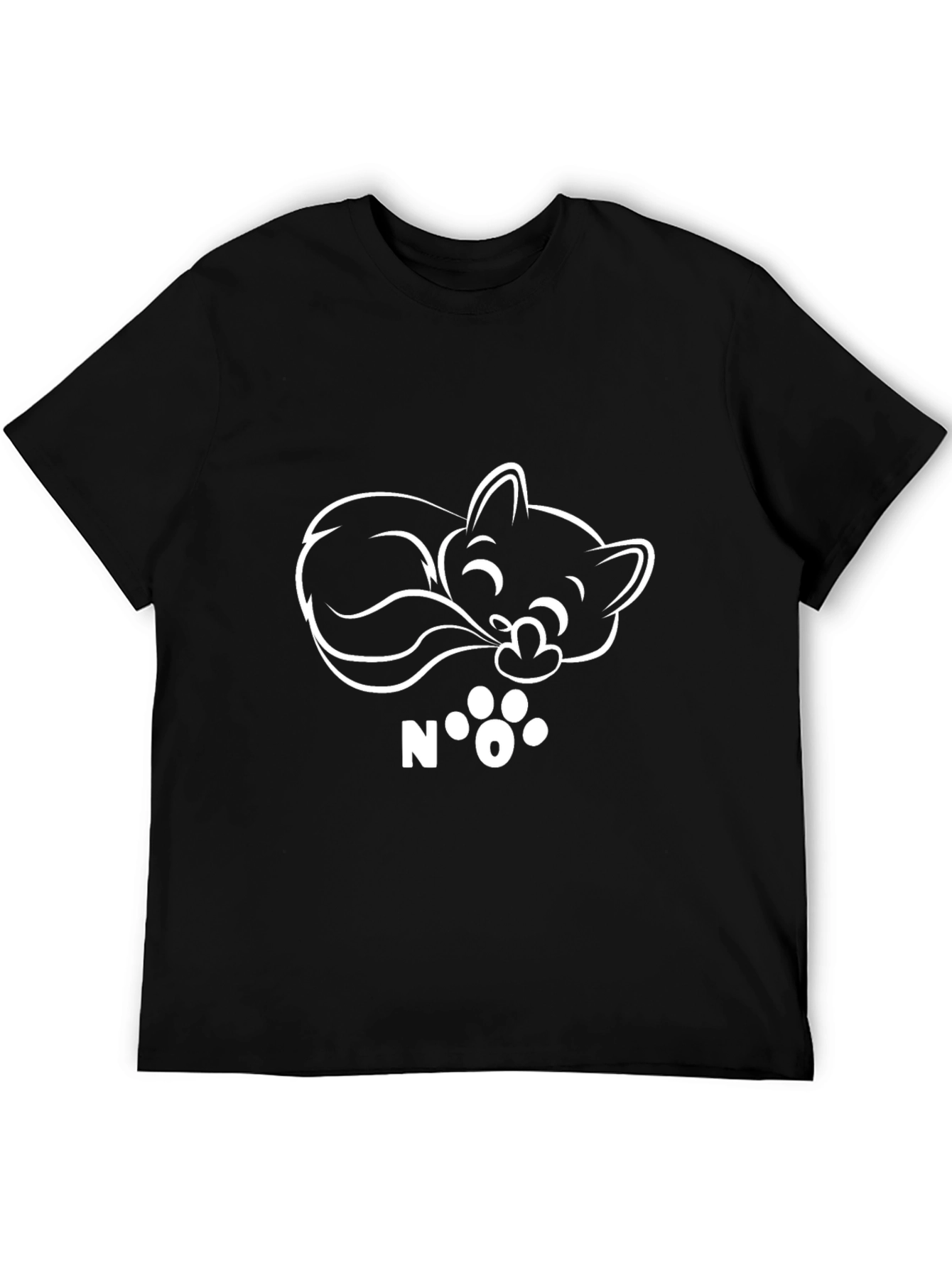 Cute Cat Nap T-Shirt - Black Graphic Tee