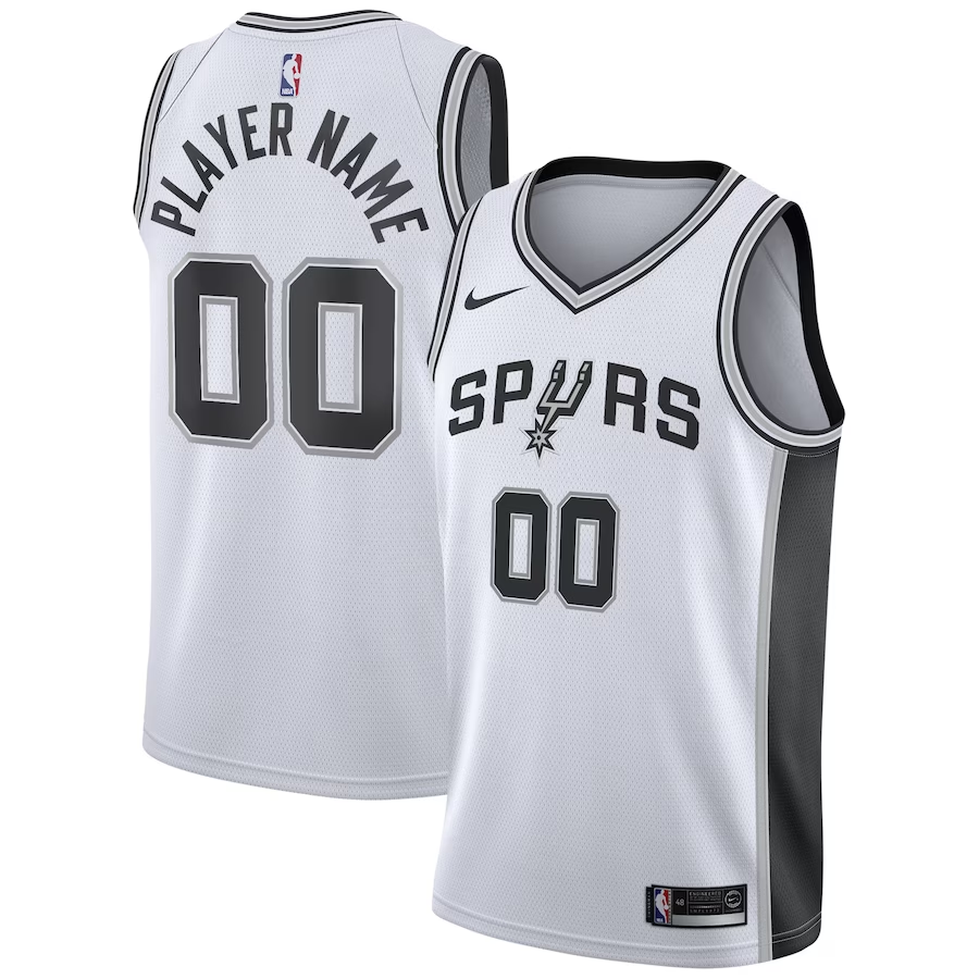 Men's San Antonio Spurs White 2020/21 Swingman Custom Jerseys - Association Edition