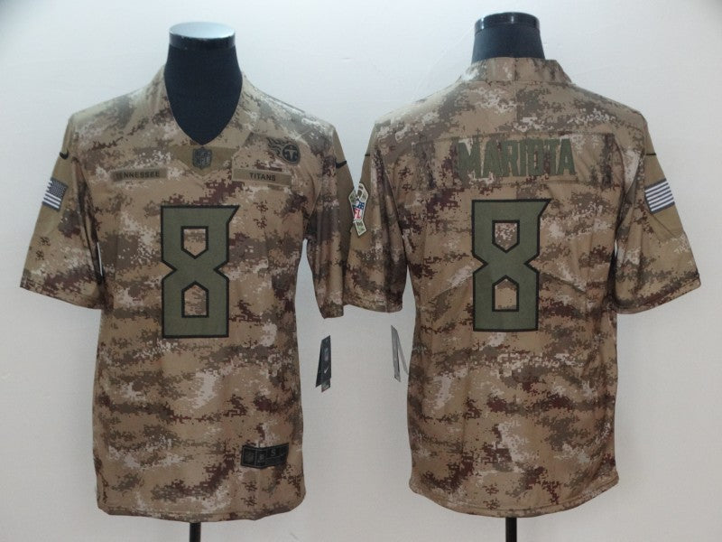 Men's Tennessee Titans Marcus Mariota #8 Camouflage Game Jerseys