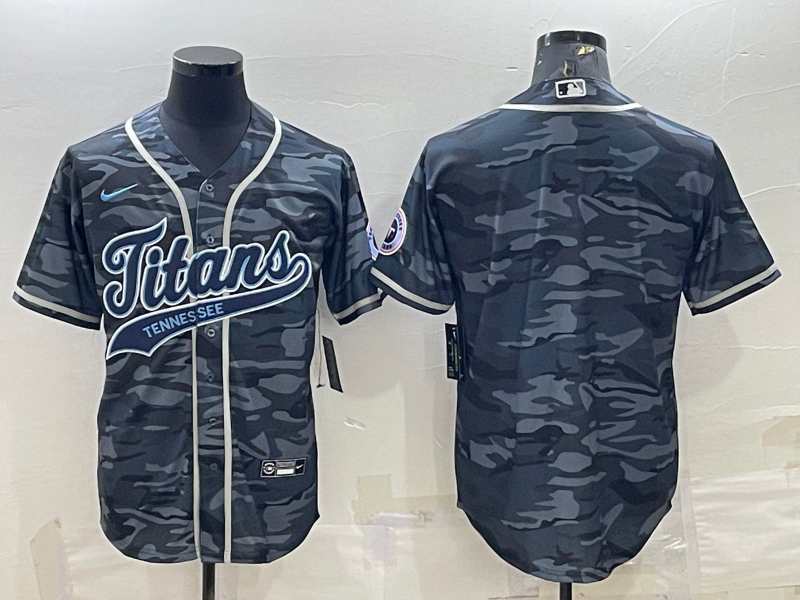 Men's Tennessee Titans Gray Camouflage Blank Jerseys