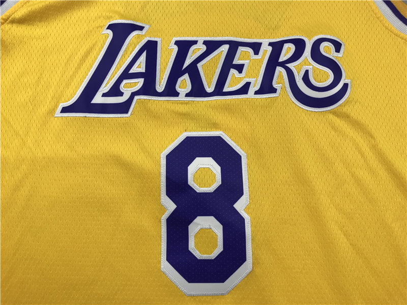 Men's Los Angeles Lakers Kobe Bryant #8 Yellow Swingman Player Jerseys