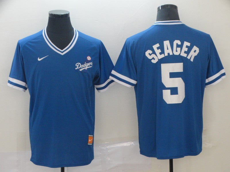 Men's Los Angeles Dodgers Corey Seager #5 Blue Game Player Jerseys