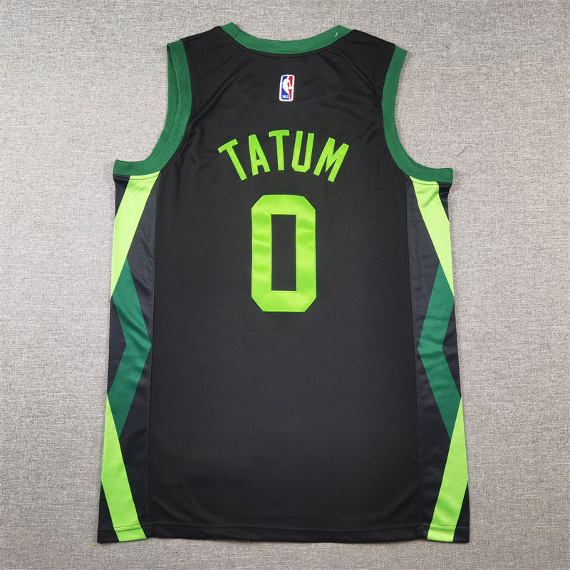 Men's Boston Celtics Jayson Tatum #0 Black 2024/25 Swingman Player Jerseys - City Edition