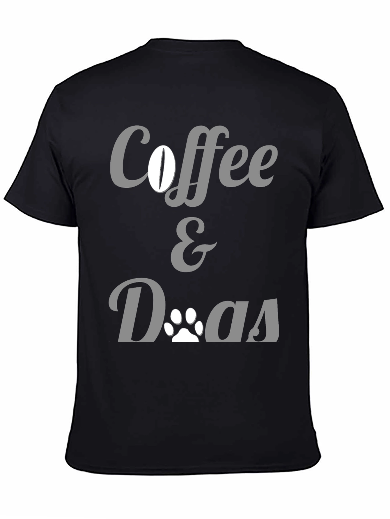 Coffee & Dogs Graphic Tee - Unisex Black T-Shirt