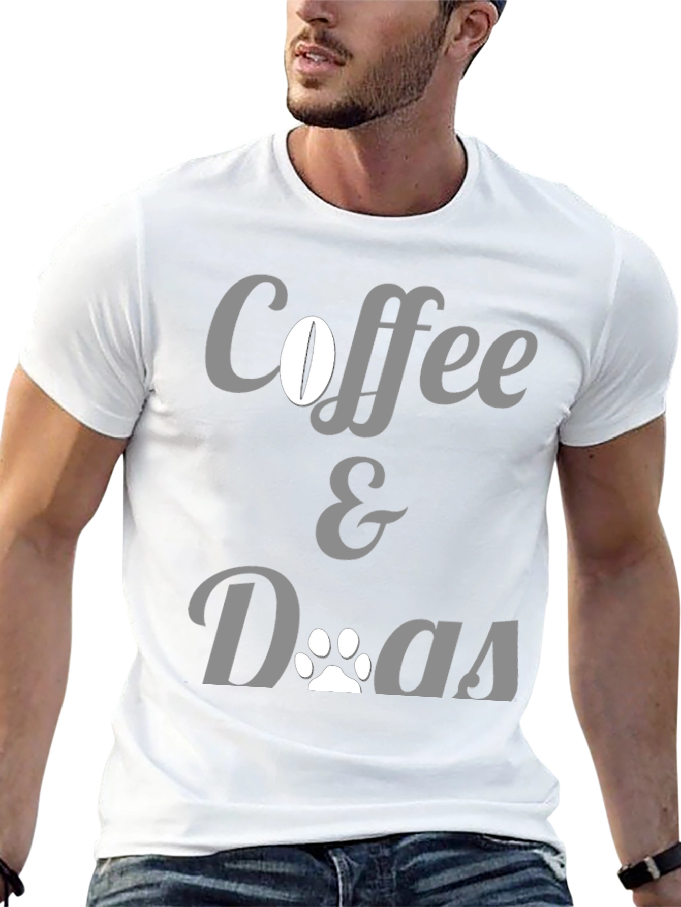 Coffee & Dogs Graphic Tee - Unisex Black T-Shirt