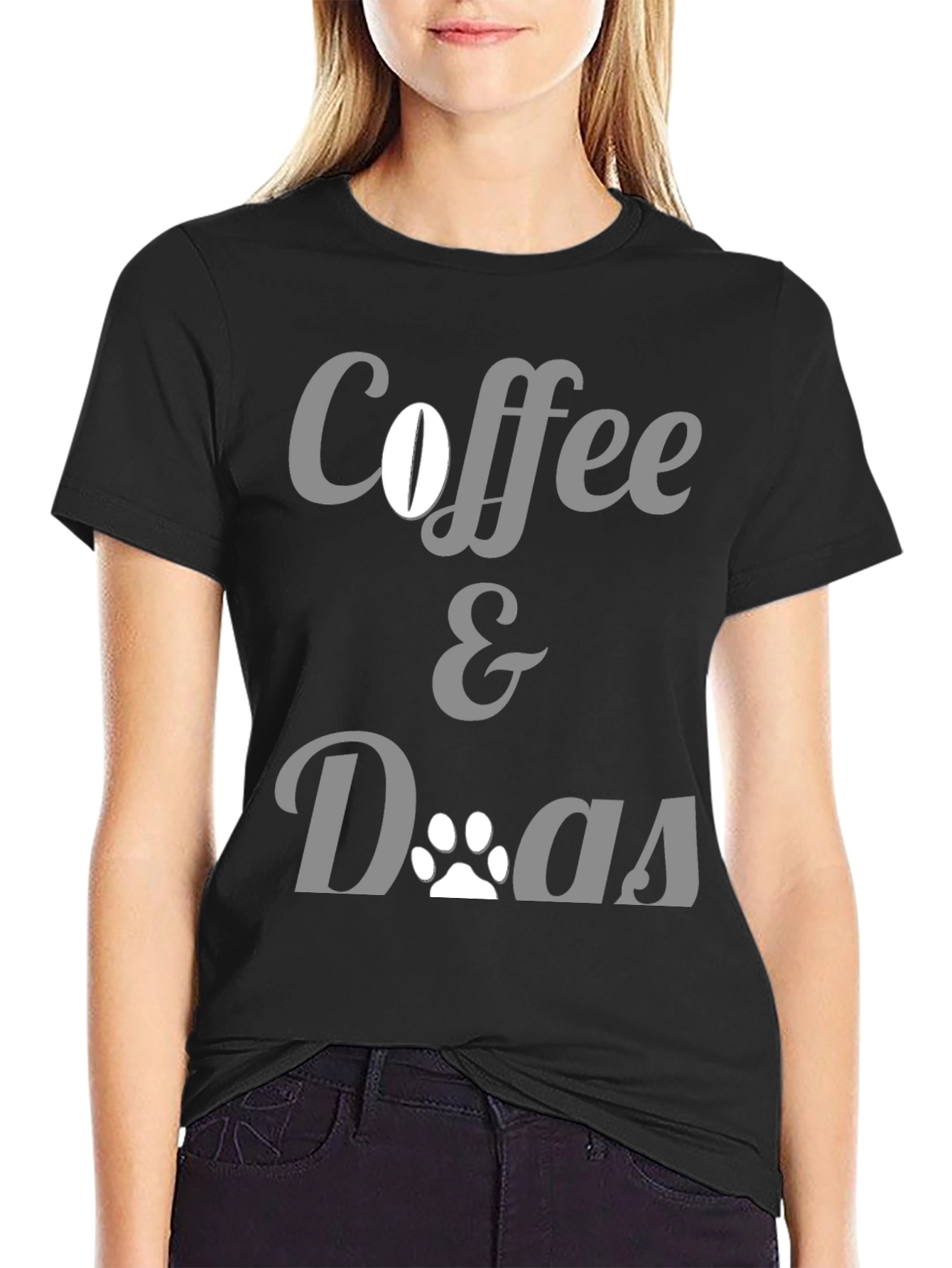 Coffee & Dogs Graphic Tee - Unisex Black T-Shirt