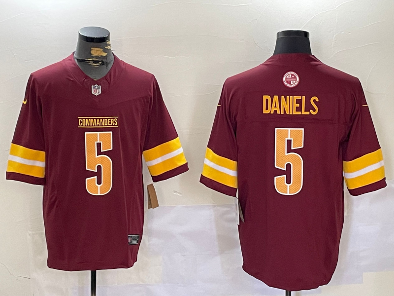 Men's Washington Commanders Jayden Daniels #5 Burgundy Player Jerseys