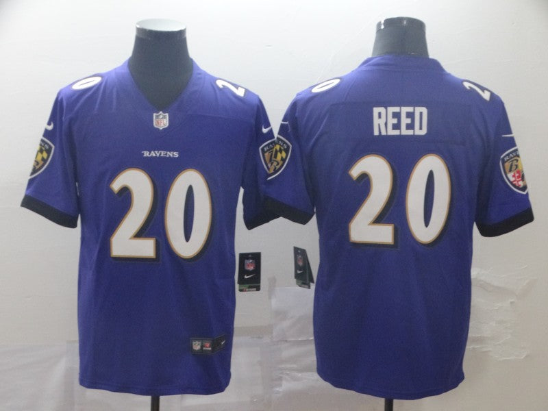 Men's Baltimore Ravens Ed Reed #20 Purple Game Jerseys
