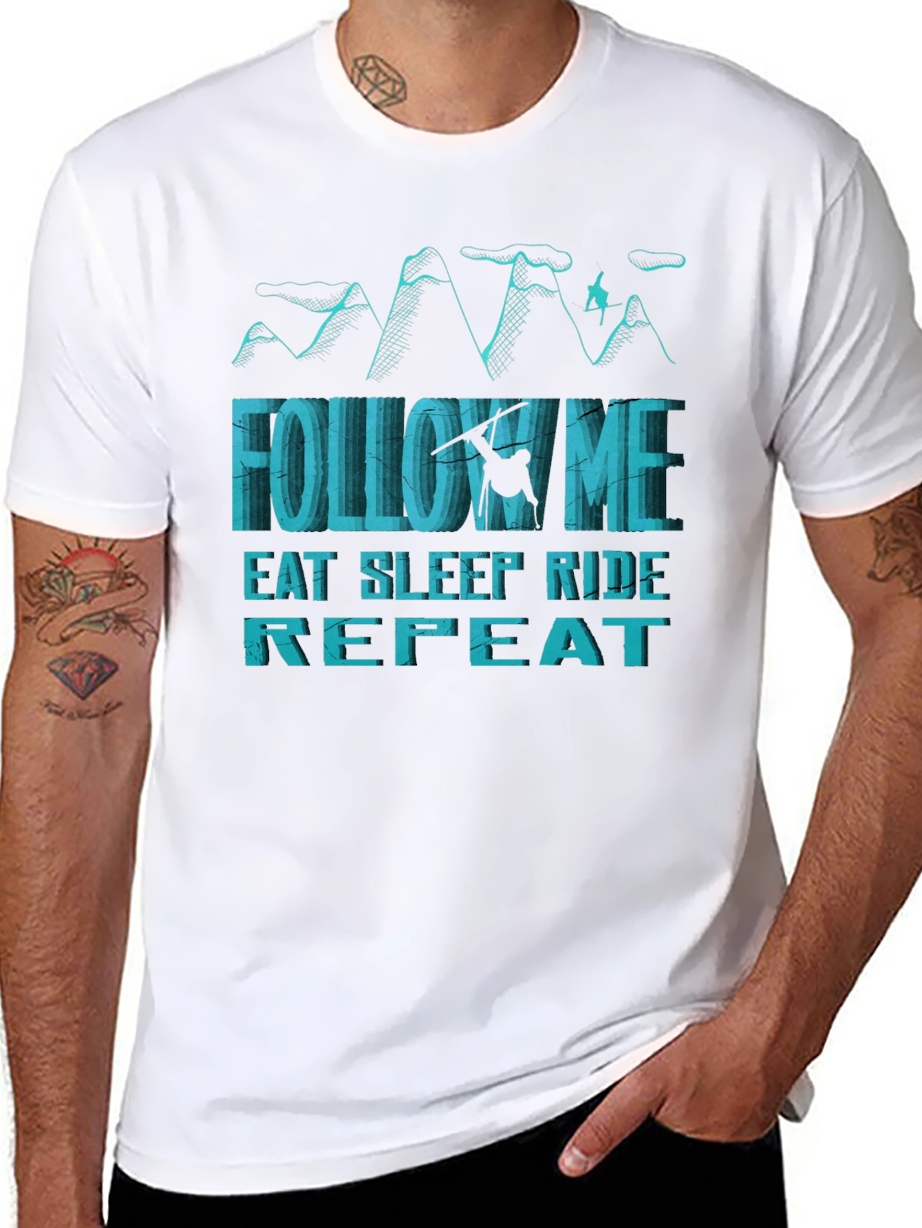 Follow Me Skiing Graphic Tee
