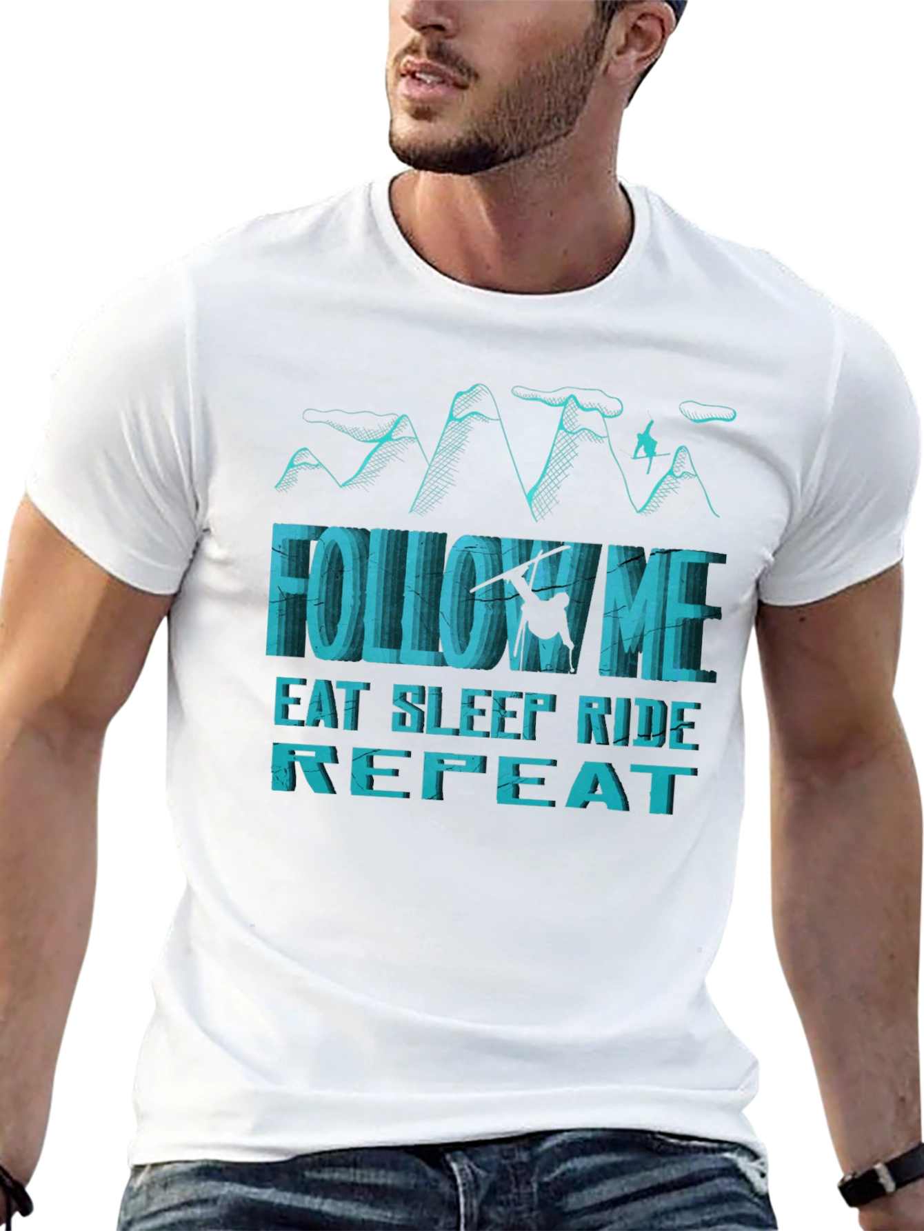 Follow Me Skiing Graphic Tee