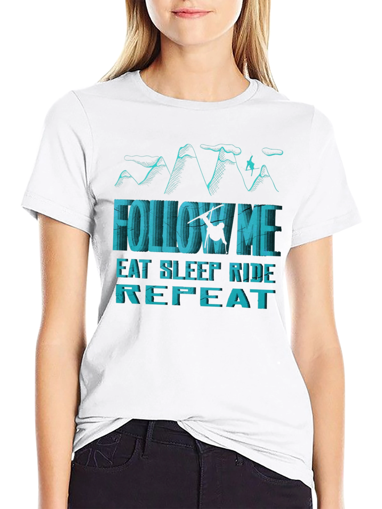 Follow Me Skiing Graphic Tee