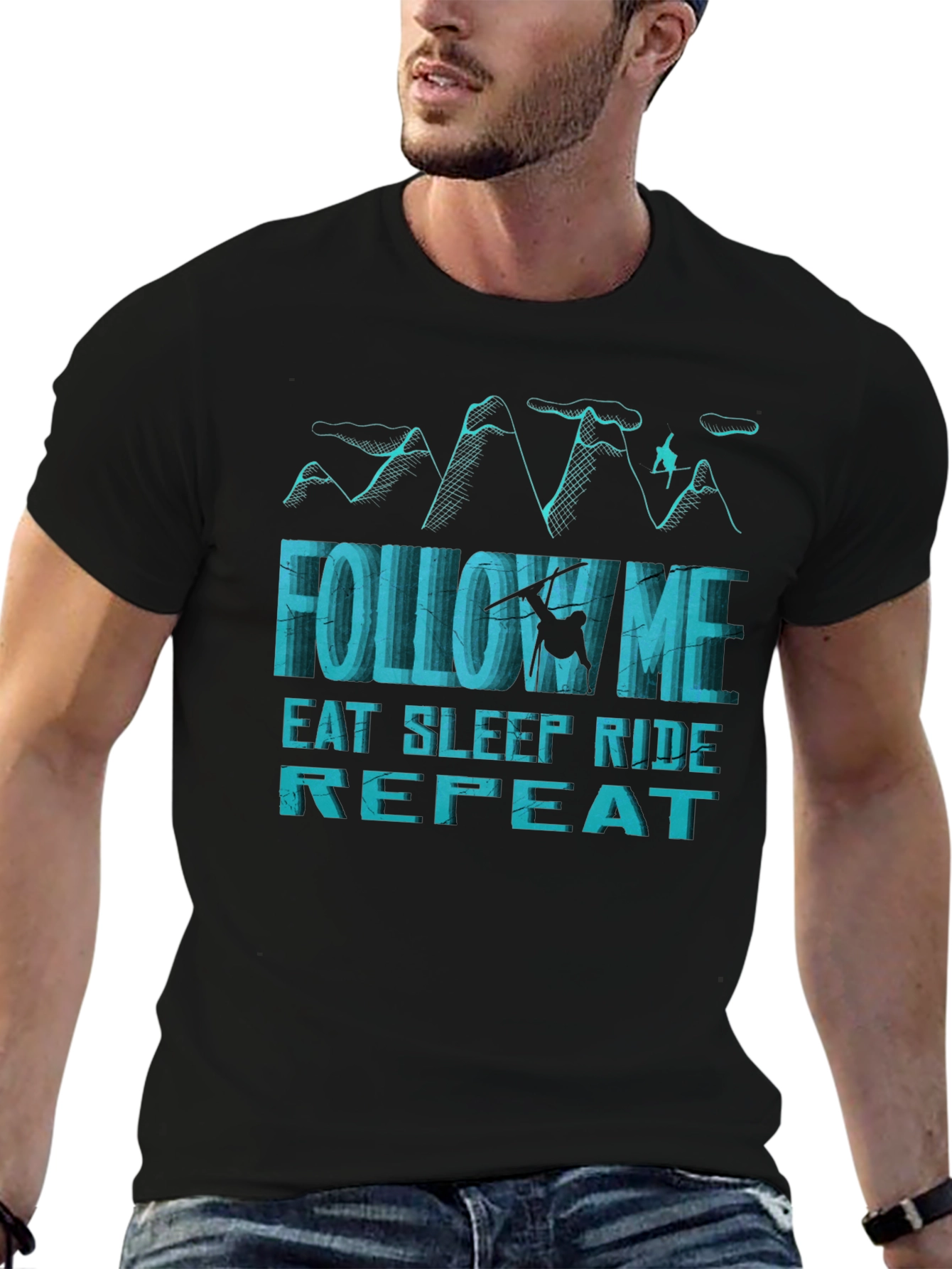 Follow Me Skiing Graphic Tee