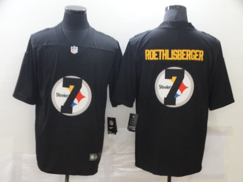 Men's Pittsburgh Steelers Ben Roethlisberger #7 Black Player Jerseys