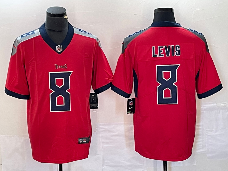 Men's Tennessee Titans Will Levis #8 Red Inverted Legend Jerseys